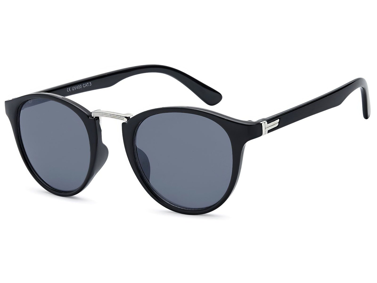 styleBREAKER Sonnenbrille Sonnenbrille mit runden Gläsern und Metall Nasensteg (1-St)