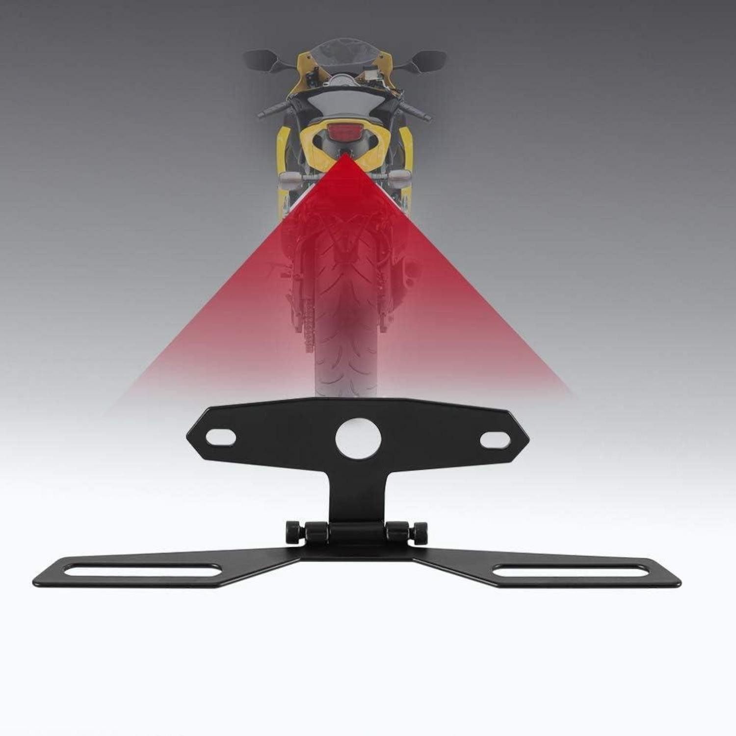 LuxusKollektion Kennzeichenhalter Kennzeichenhalter klappbar Aluminium einstellbar Rücklichthalter