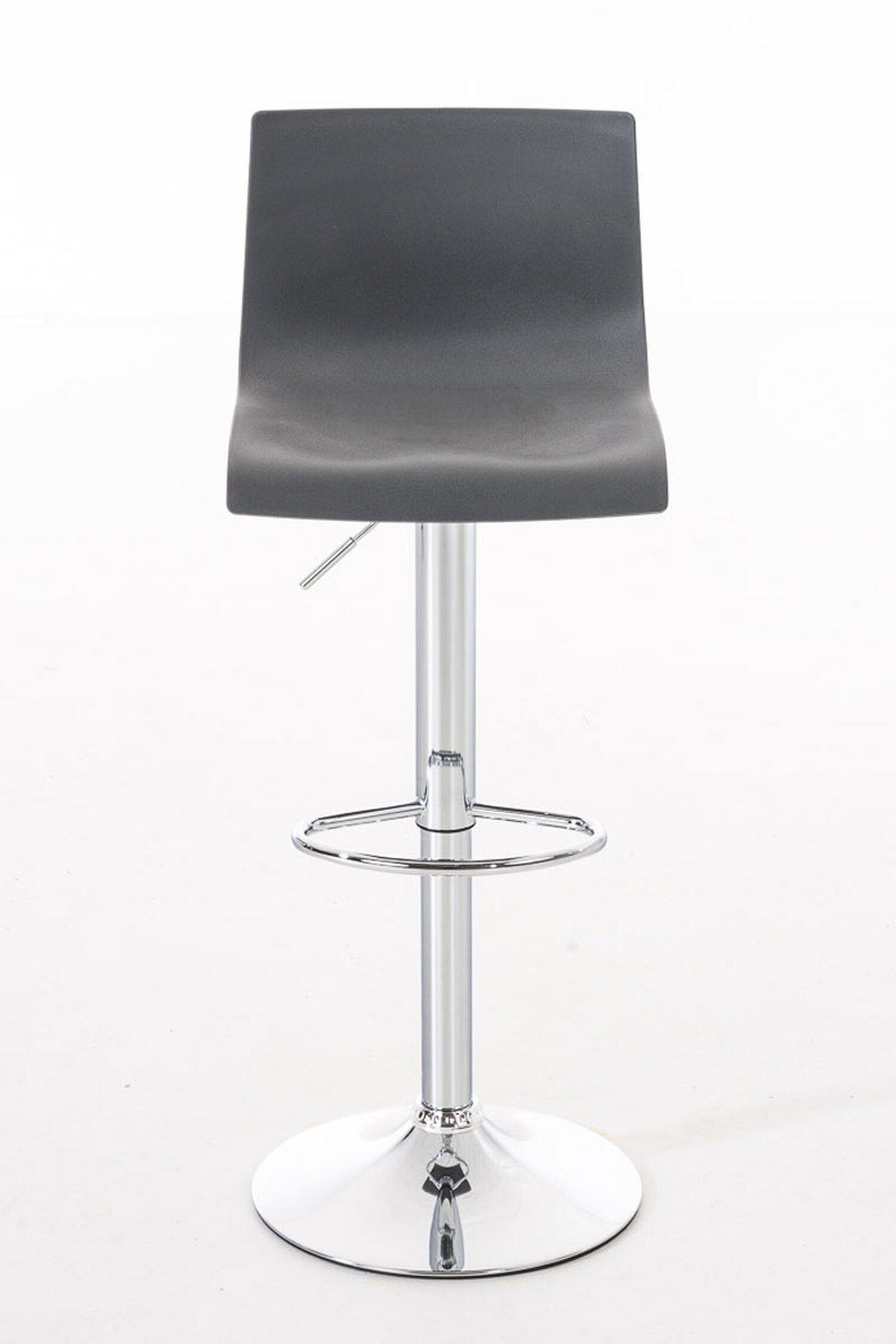 TPFLiving Barhocker Hoover (mit Küche - Kunststoff Hocker Metall & - Theke - Sitzfläche: Grau Fußstütze Tresenhocker), Chrom für Gestell