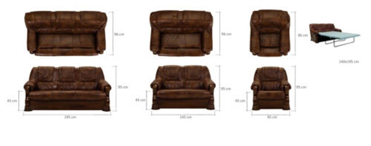 Couch Europe in 3+2+1 Garnitur Bettfunktion, JVmoebel Sofagarnitur Sofa Sofa mit Made
