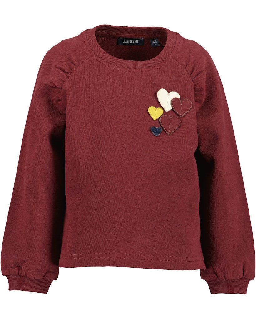 Sweatshirt Blue Seven Mädchen Sweatshirt Herzen burgund