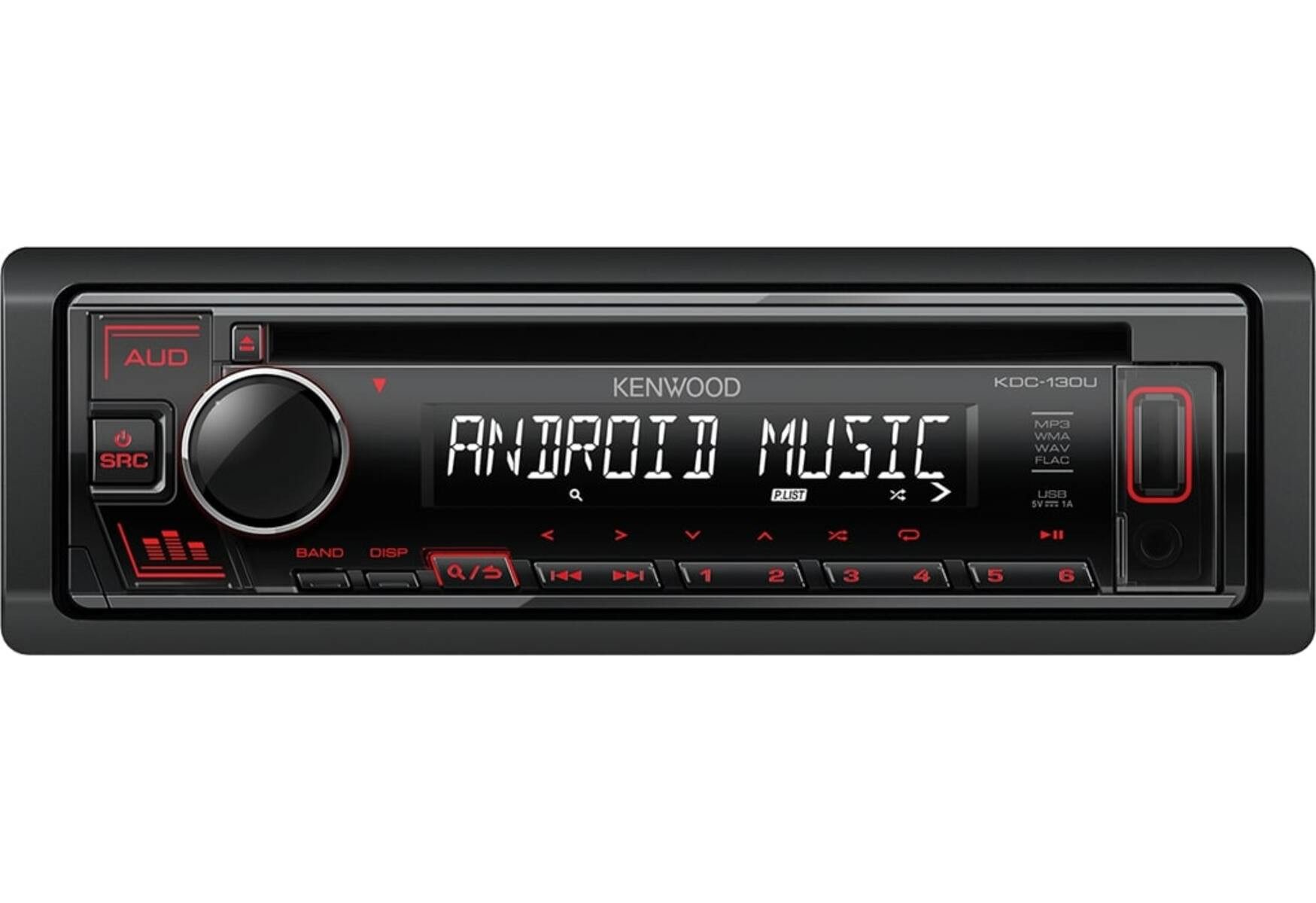 KENWOOD KDC-130UR CD MP3 USB Aux-In Autoradio (RDS, AM/FM Radio, Animiertes Display, 1 DIN)
