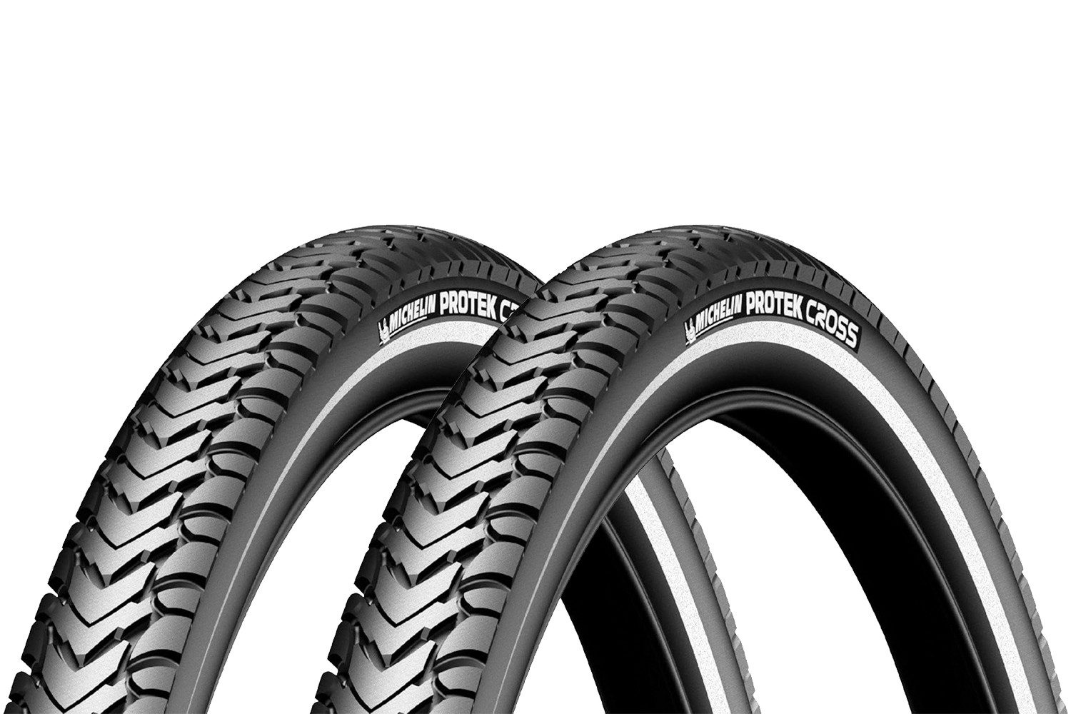 Michelin Fahrradreifen 2Stück 28x1.4 MICHELIN Protek Cross Fahrrad Reifen 37-622 Pannenschutz