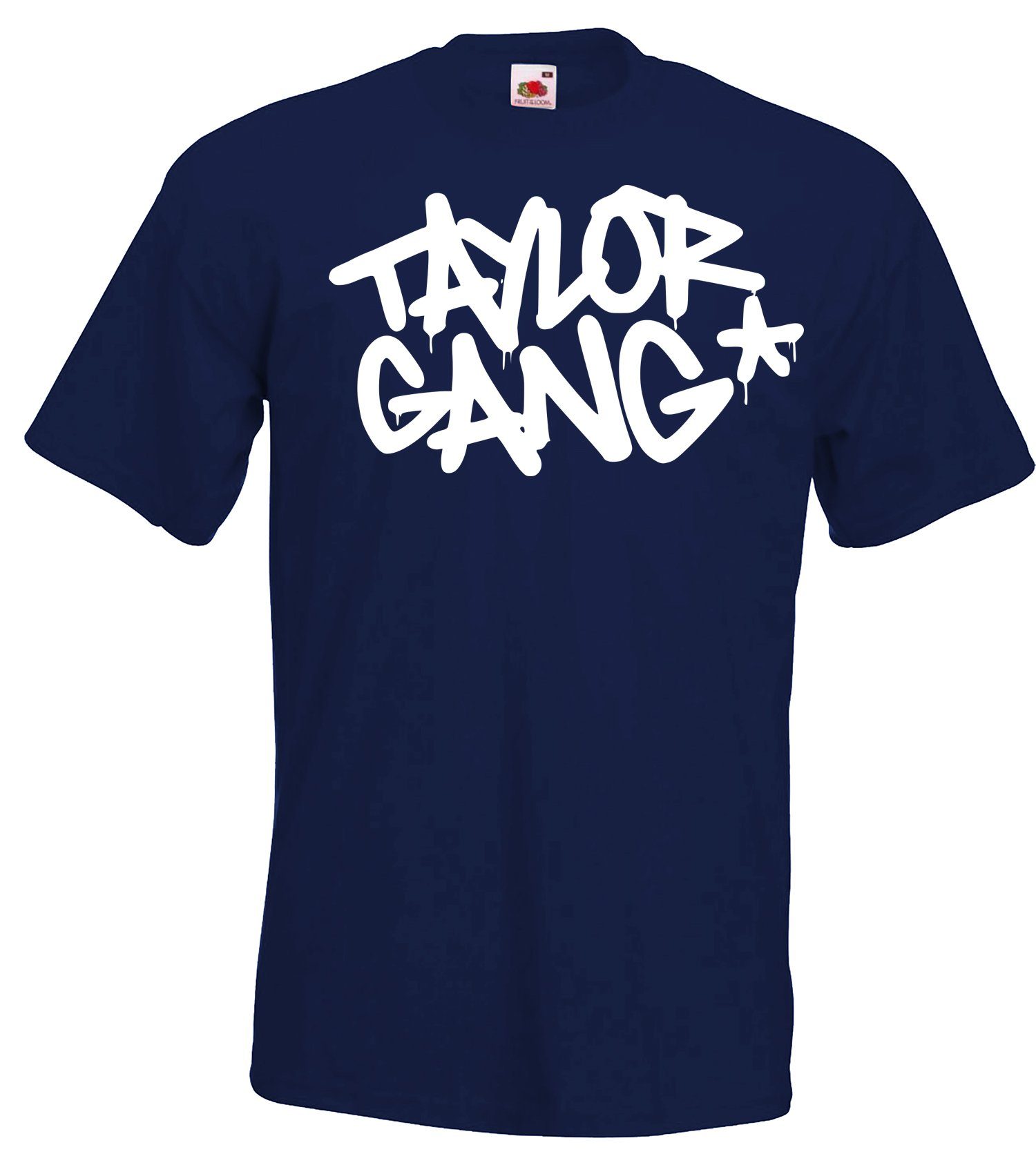 Stern Print mit modischem Herren T-Shirt Taylor Navyblau T-Shirt Youth Designz