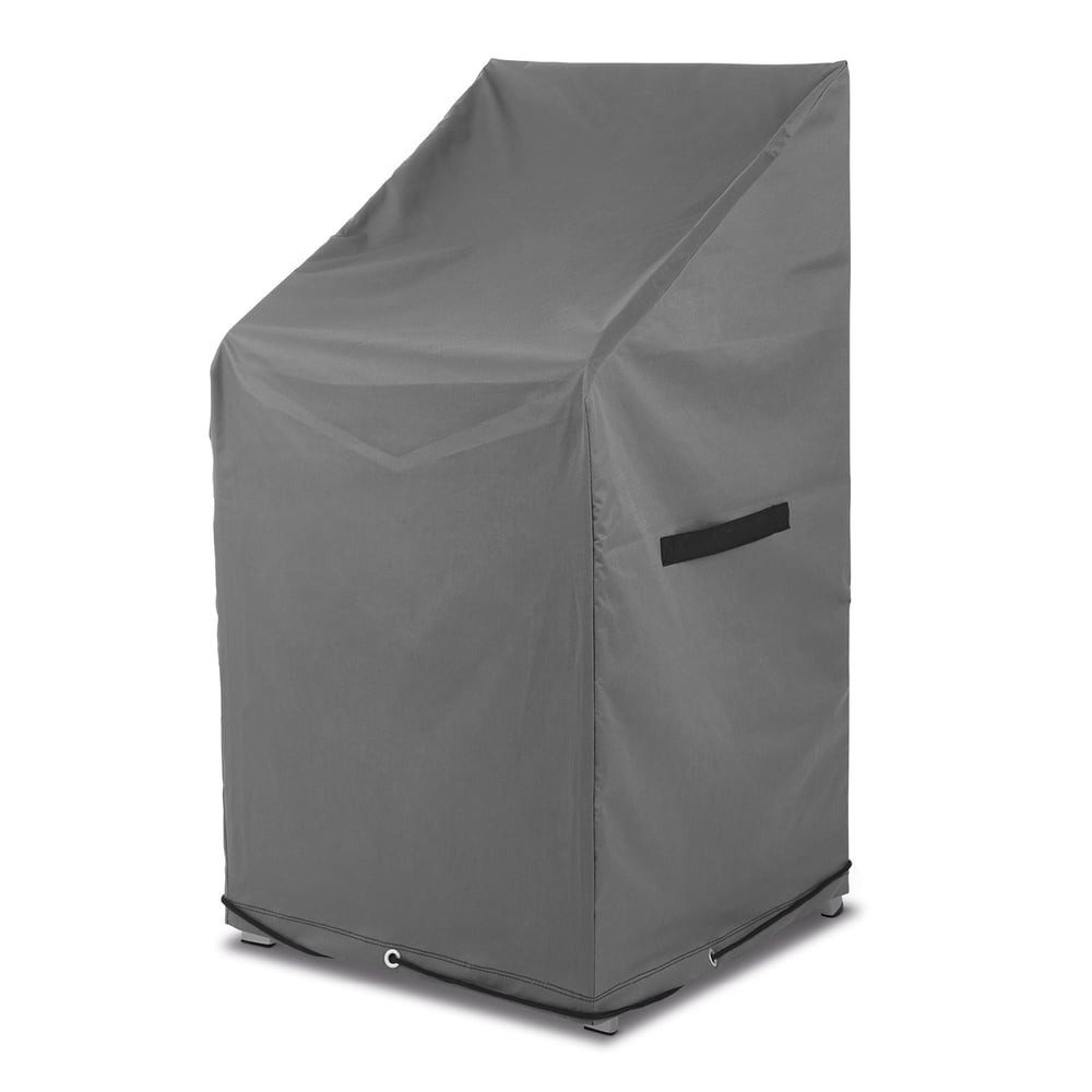 Hoberg Gartenmöbel-Schutzhülle Hoberg Gartenstuhl-Abdeckung grau 65x65x120/80 cm, mit Kordelzug Wetterfest und UV-beständig 65x65x120/80cm