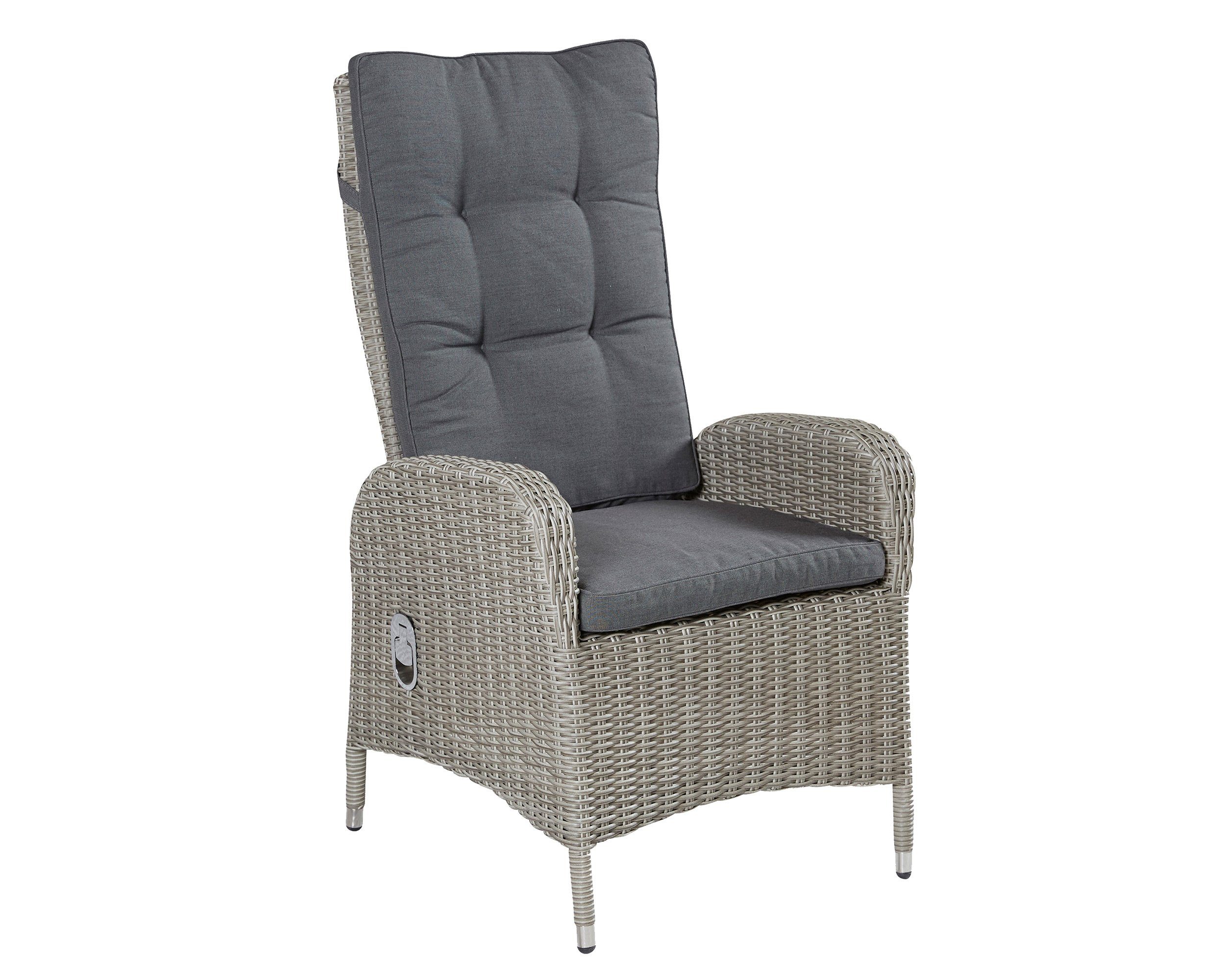 LC Garden Gartenstuhl LC Garden »Bilbao« Positionsstuhl Verstellsessel grau-mix