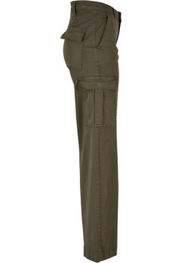 URBAN CLASSICS Stoffhose Damen Ladies High Waist Wide Leg Twill Cargo Pants (1-tlg)