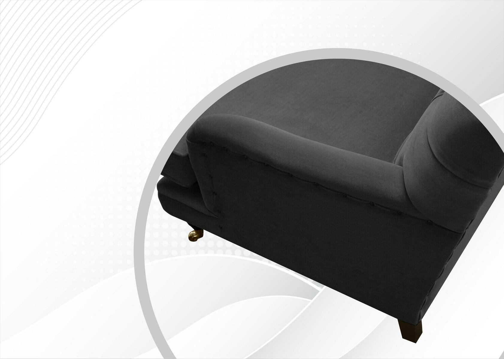 Xlmoebel XXL-Sessel Schwarzer Design-Lounge-Sessel aus hochwertigem Material (Sessel), Hergestellt in Europa