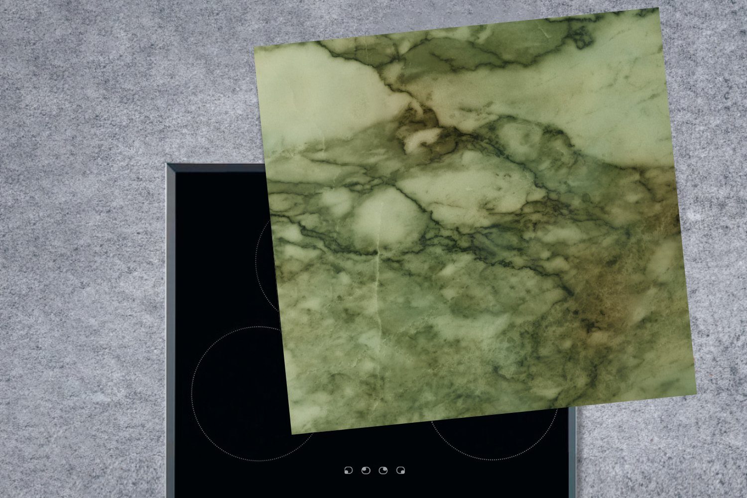MuchoWow Herdblende-/Abdeckplatte Marmor - Vinyl, für tlg), Steine (1 Kalk, Arbeitsplatte küche 78x78 - cm, Ceranfeldabdeckung