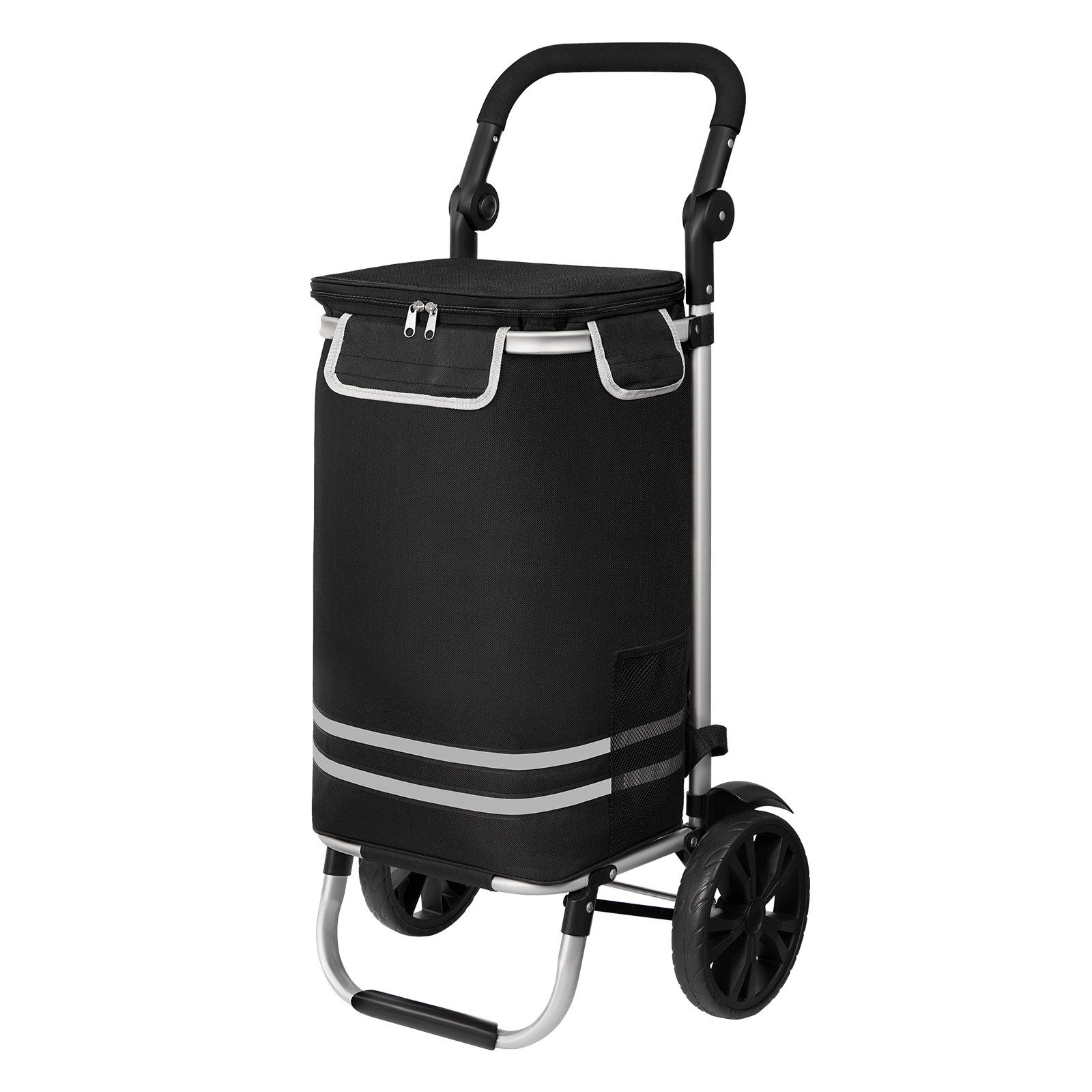 Oak&Tea Einkaufstrolley Einkaufstrolley 3-in-1 mit Kühltasche Thermotasche Transportwagen 56L, Faltbarer Transportwagen bis 50KG, Wasserdicht, Rucksackfunktion