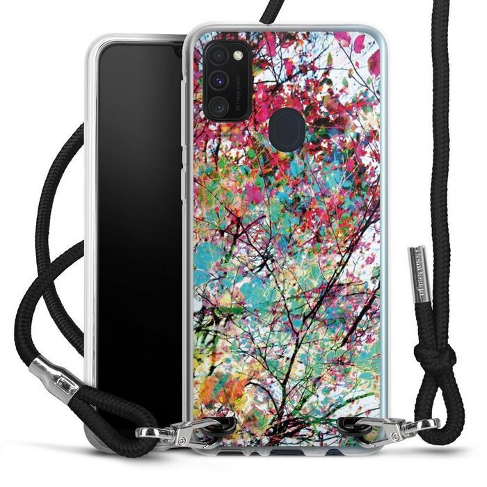 DeinDesign Handyhülle Malerei Blätter Kunst Autumn8 Samsung Galaxy M30s Handykette Hülle mit Band Case zum Umhängen