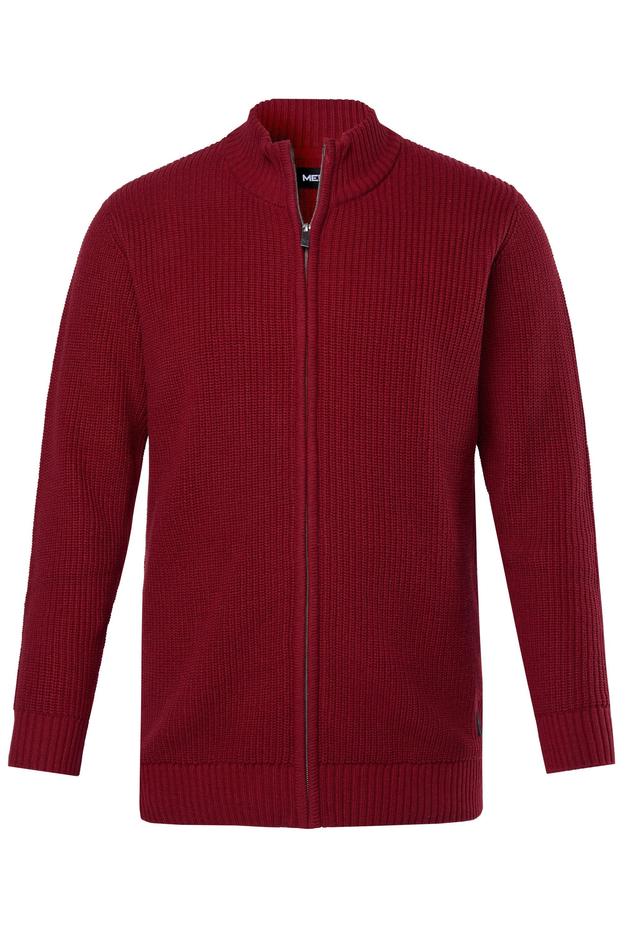 Men Plus Poloshirt Strickjacke Stehkragen Zipper