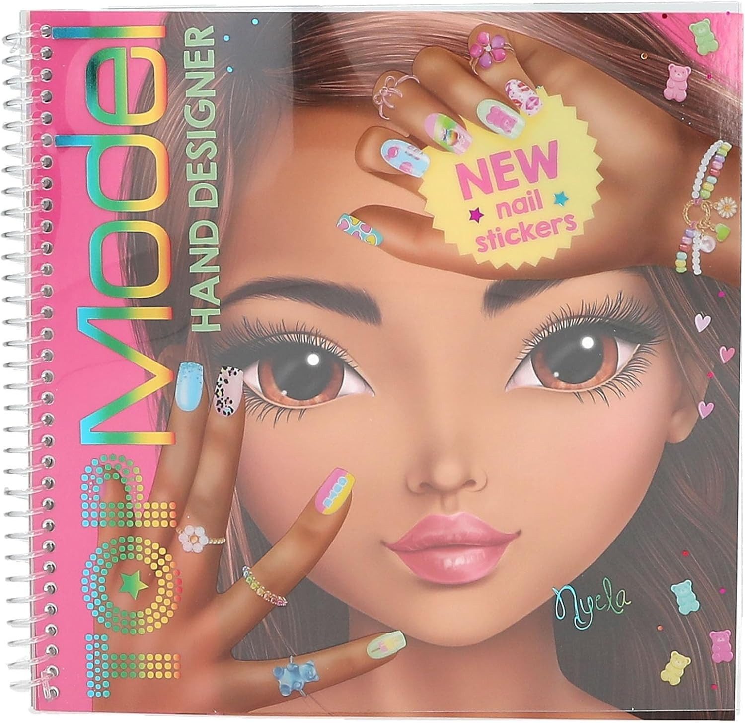 Depesche Skizzenbuch TOPModel Hand Designer Malbuch mit 46 Seiten zum Gestalten, Inklusive 3 Stickerbogen für kreative Model-Motive