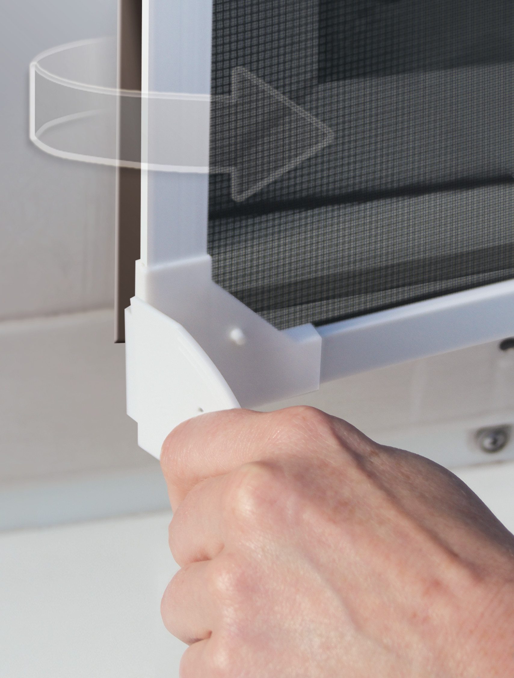 SCHELLENBERG Insektenschutz-Fensterrahmen mit Pollenschutz, Fliegengitter Magnetrahmen, (Set, 1-St), ohne bohren, 100 x 120 cm, weiß