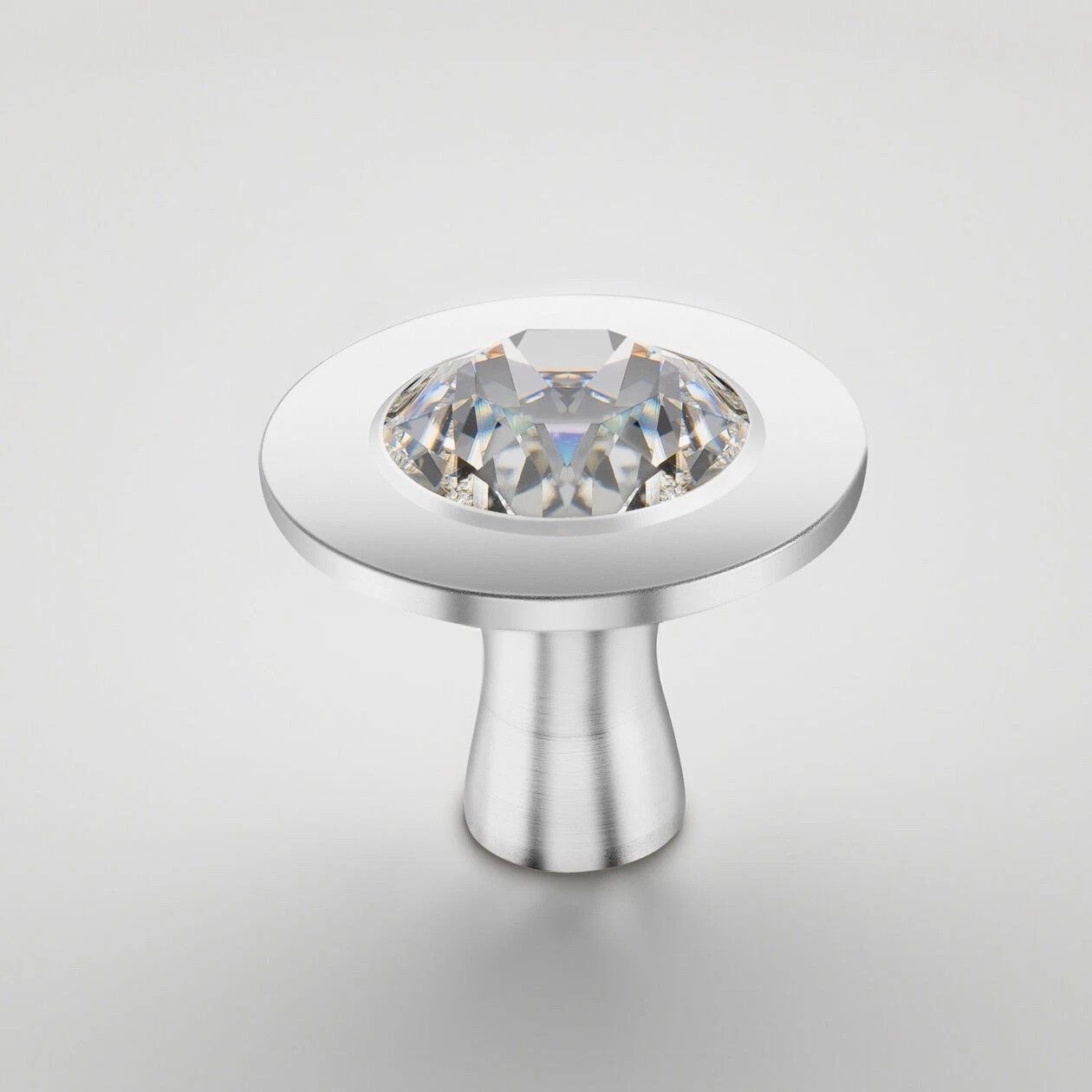Staub Deckelgriff Knauf mit Kristall von Swarovski aus Edelstahl (Packung, 1-St., 1 Stk), Originaler Swarovski® Kristall Sonderedition und Spülmaschinenfest