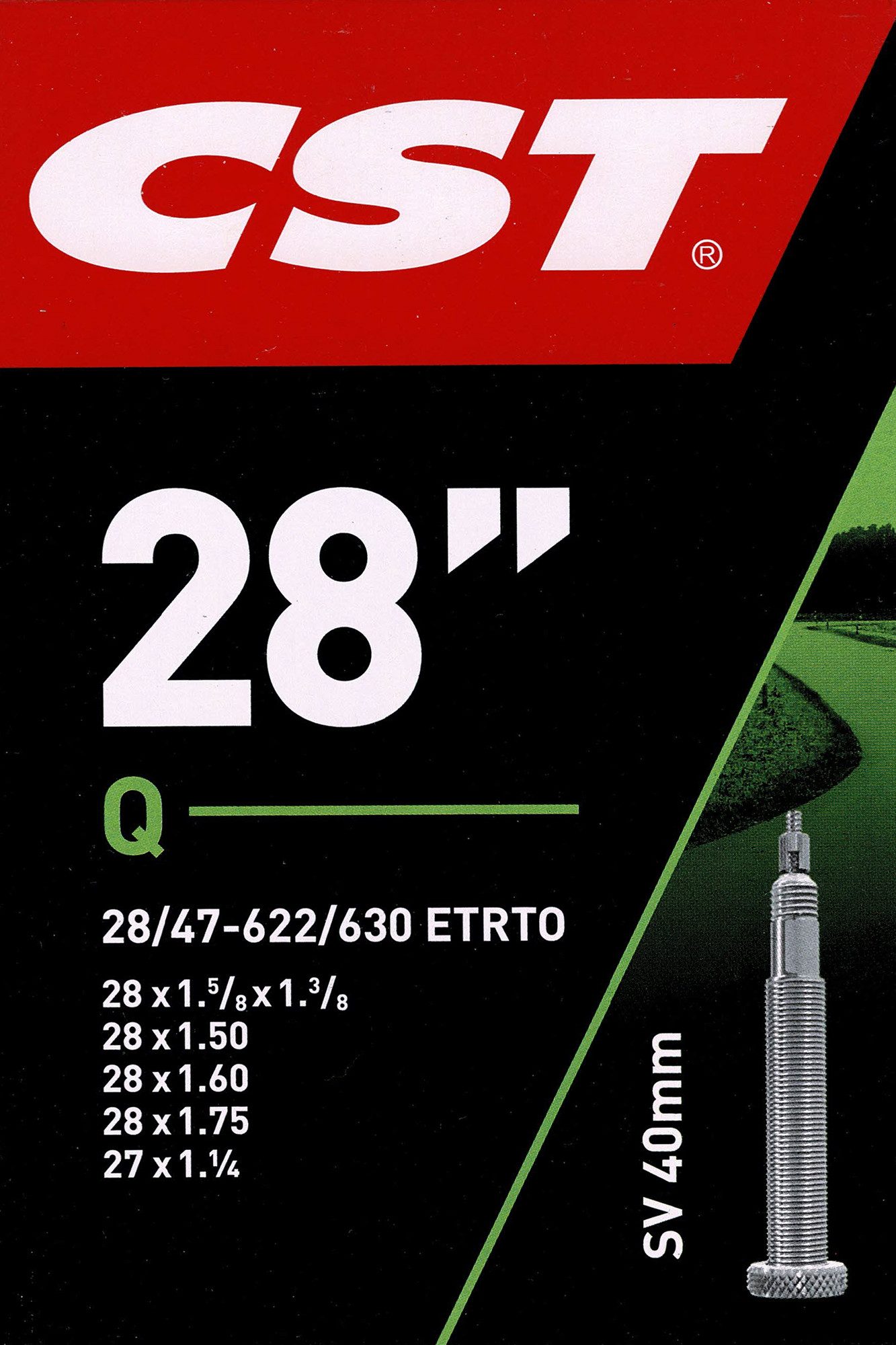 Fahrradschlauch CST 28 SV Schlauch 28 Zoll (28/47-622/630) Fahrradschlauch
