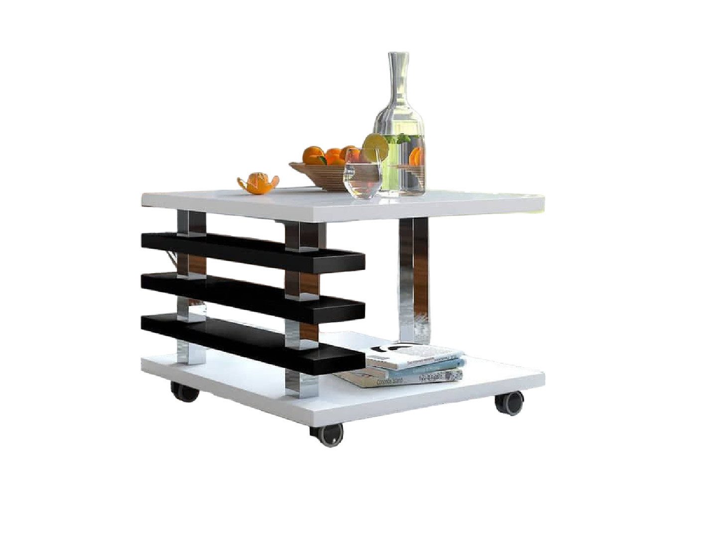 designimpex Couchtisch mit ROLLEN DC-2 Weiß günstig online kaufen