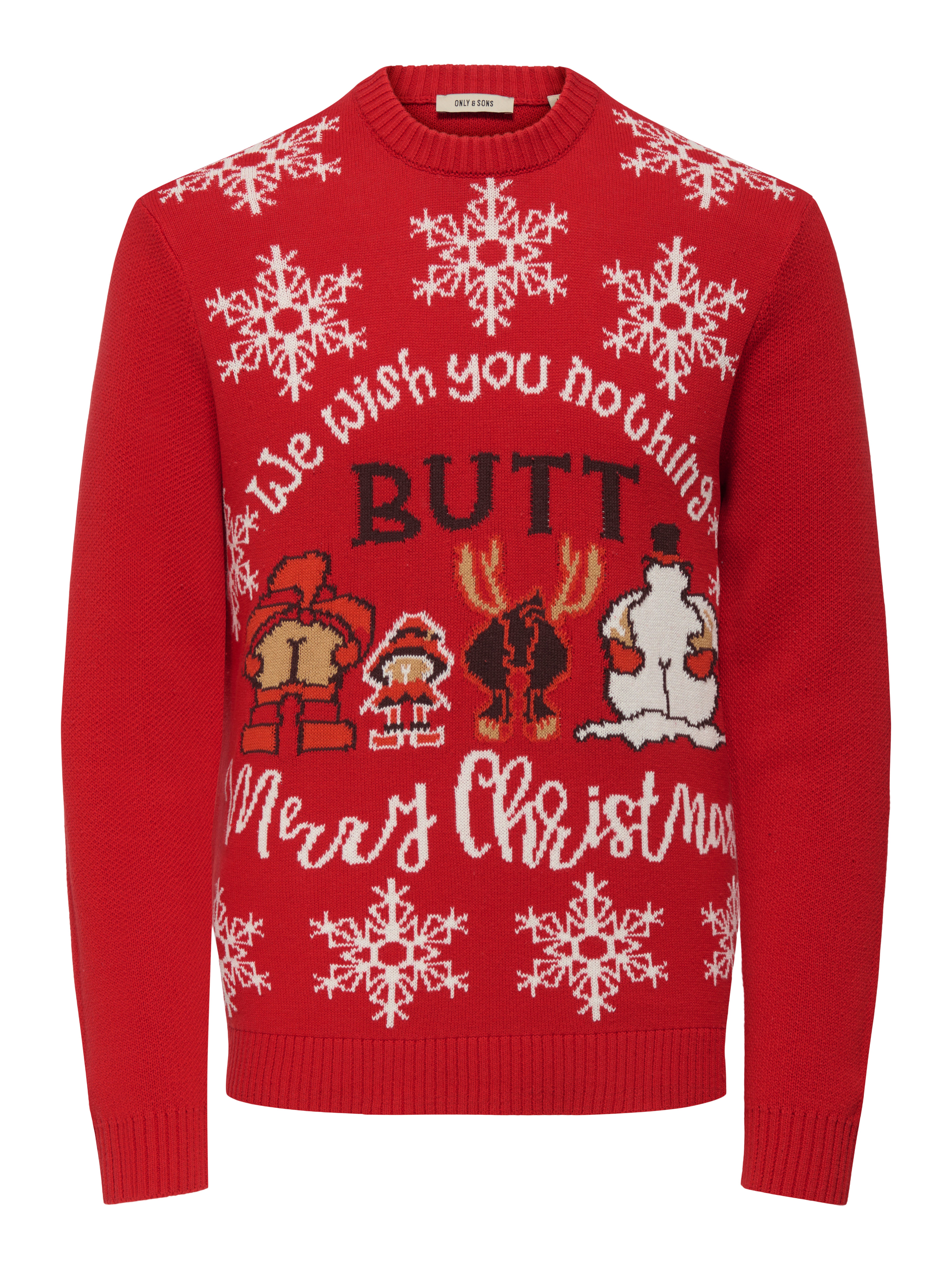 ONLY & SONS Rundhalspullover ONSX-MAX SNOW REG CREW KNIT günstig online kaufen