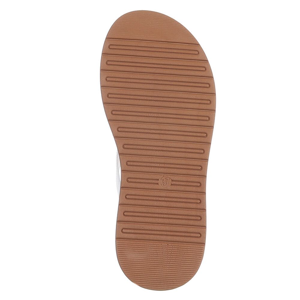 Ital-Design Damen Sandale mit Fersenriemen und Plateausohle Pantolette (92002720) Flach Pantoletten in Beige
