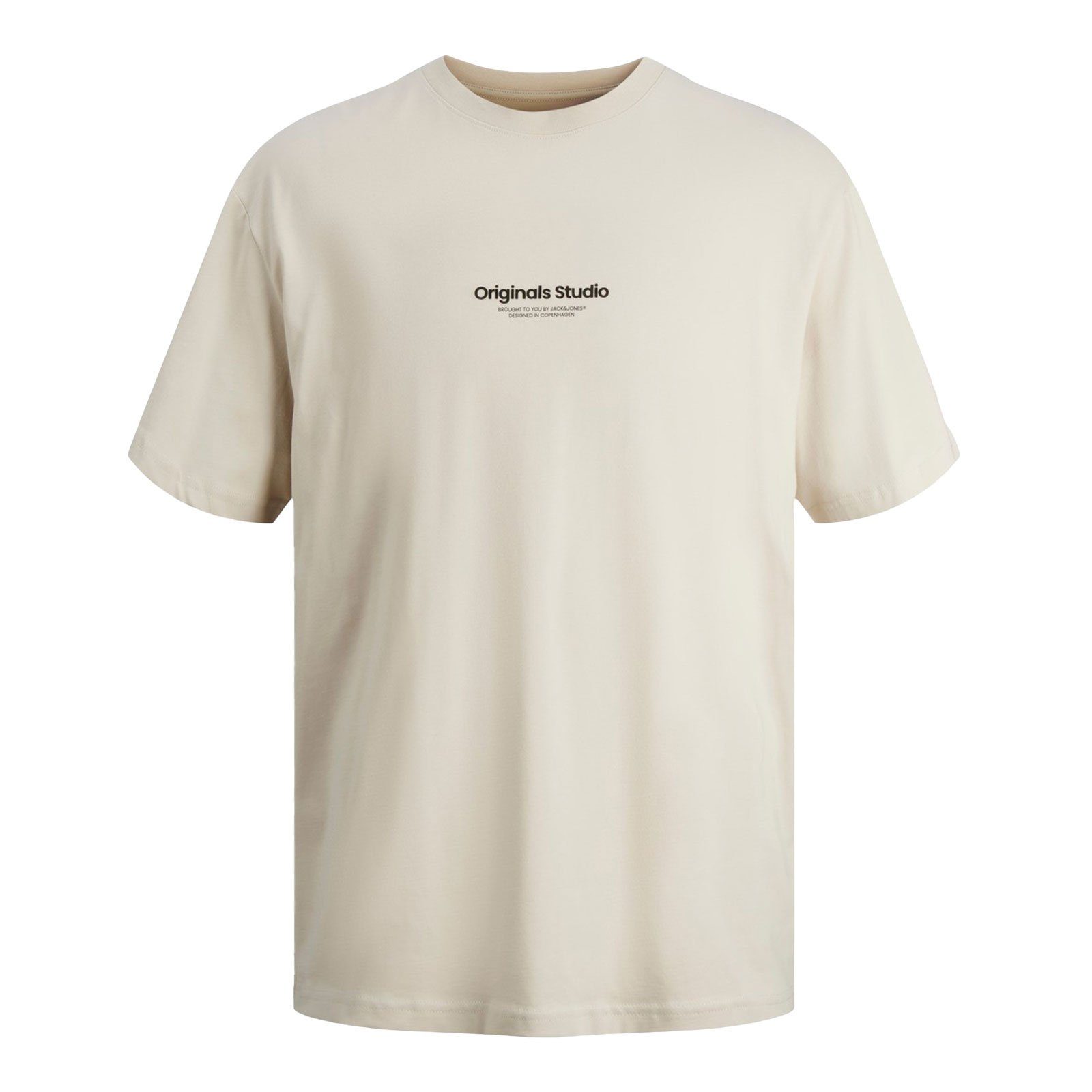 Jack & Jones T-Shirt 1er Pack Jorvesterbro Tee SS Crew Neck mit modischem Schriftzug auf der Vorderseite