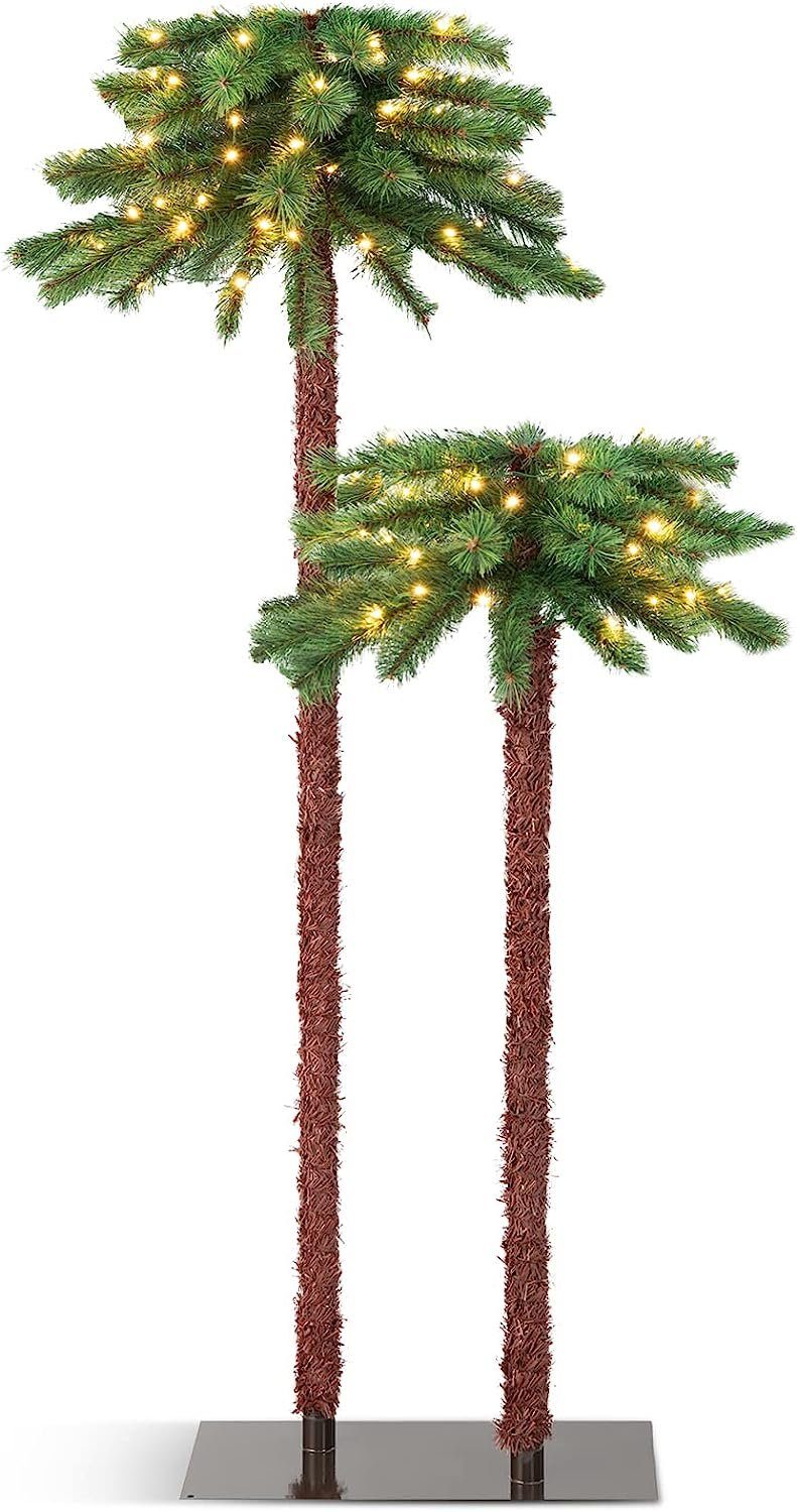 ᐅ KOMFOTTEU Künstlicher Weihnachtsbaum Weihnachtspalme, 107 + 152,5 cm 