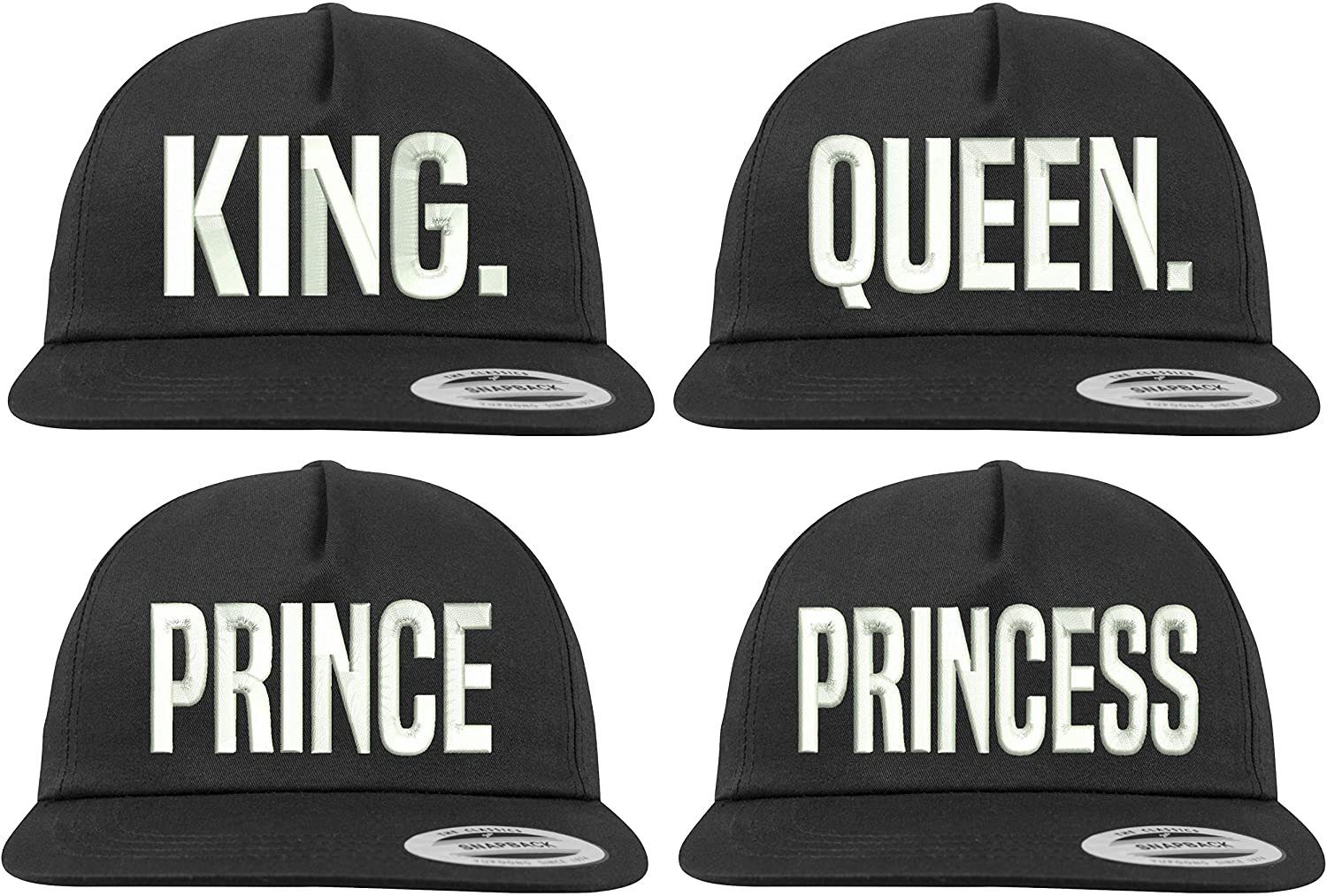 & Herren modischer lustigem Prince Shop Cap und für Stickerei Princess Kinder King mit Baseball 3D Cap Queen Kappe Couples Damen Spruch