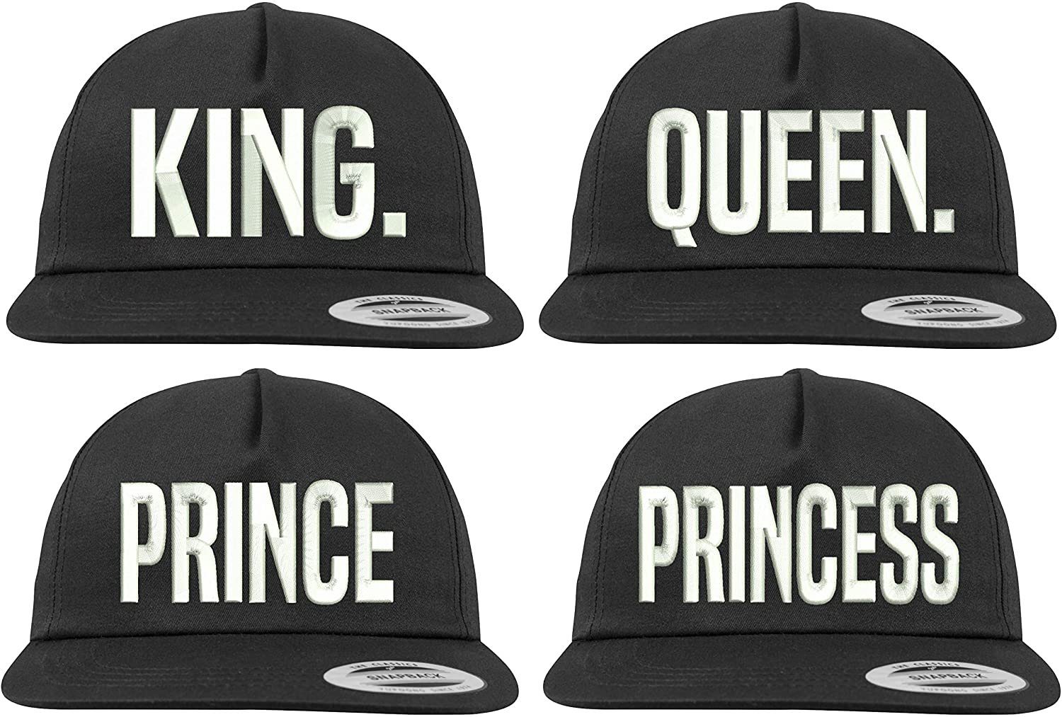 Stickerei für mit Shop Baseball Queen lustigem 3D Cap Cap und Prince Couples modischer Kinder Kappe Damen & Spruch King Princess Herren