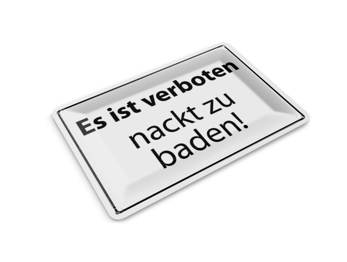 Femer GmbH Postkarte Hinweis 14x10 cm Verboten nackt zu baden, unfrankiert