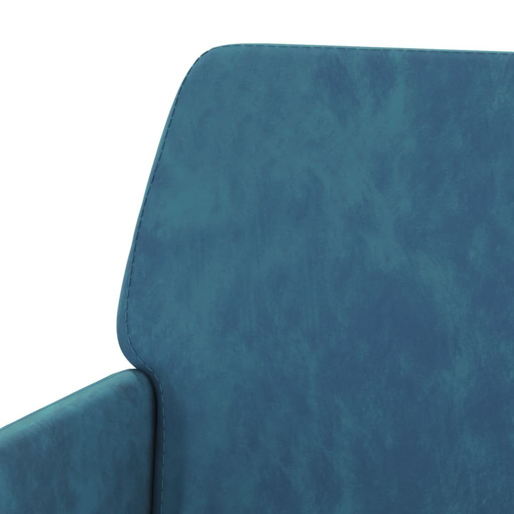 vidaXL Sitzbank Sitzbank Blau Blau Samt Blau cm | 108x79x79
