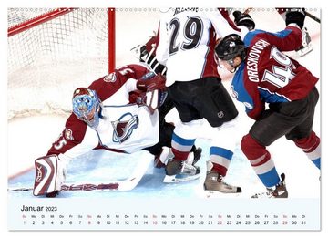 CALVENDO Wandkalender Eishockey. Dynamik, Athletik und Präzision! (Premium, hochwertiger DIN A2 Wandkalender 2023, Kunstdruck in Hochglanz)