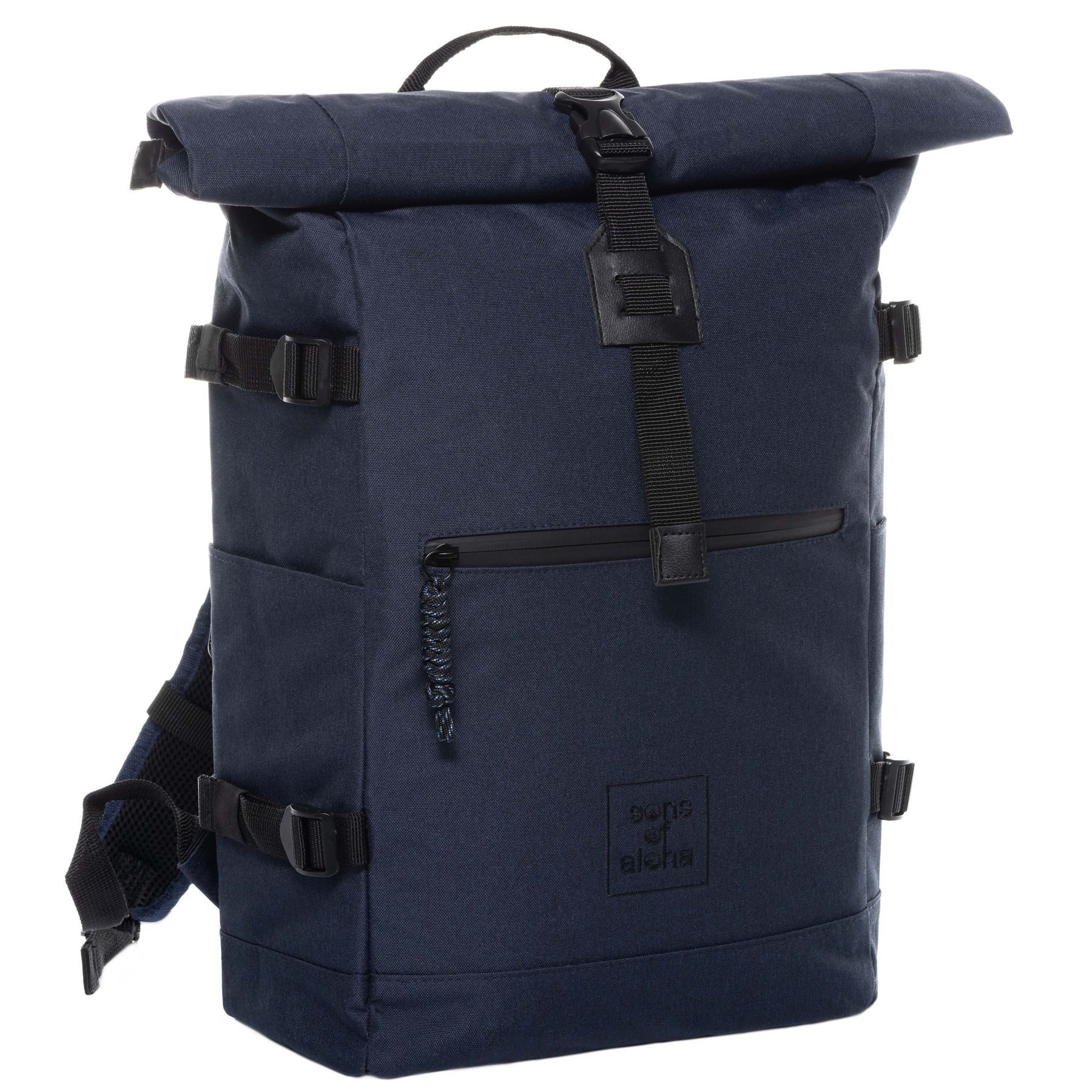 SONS OF ALOHA Rucksack XL RollTop Rucksack KANE erweiterbar Laptop-Fach groß, Tagesrucksack Laptopfach aus recyceltem Plastik, Daypack viele Fächer