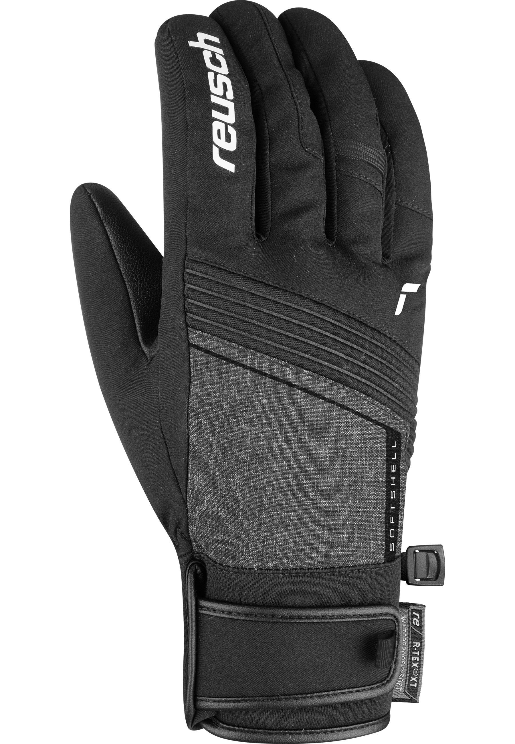 XT Material R-TEX® Luca Reusch aus schwarz-meliert Skihandschuhe hochwertigem