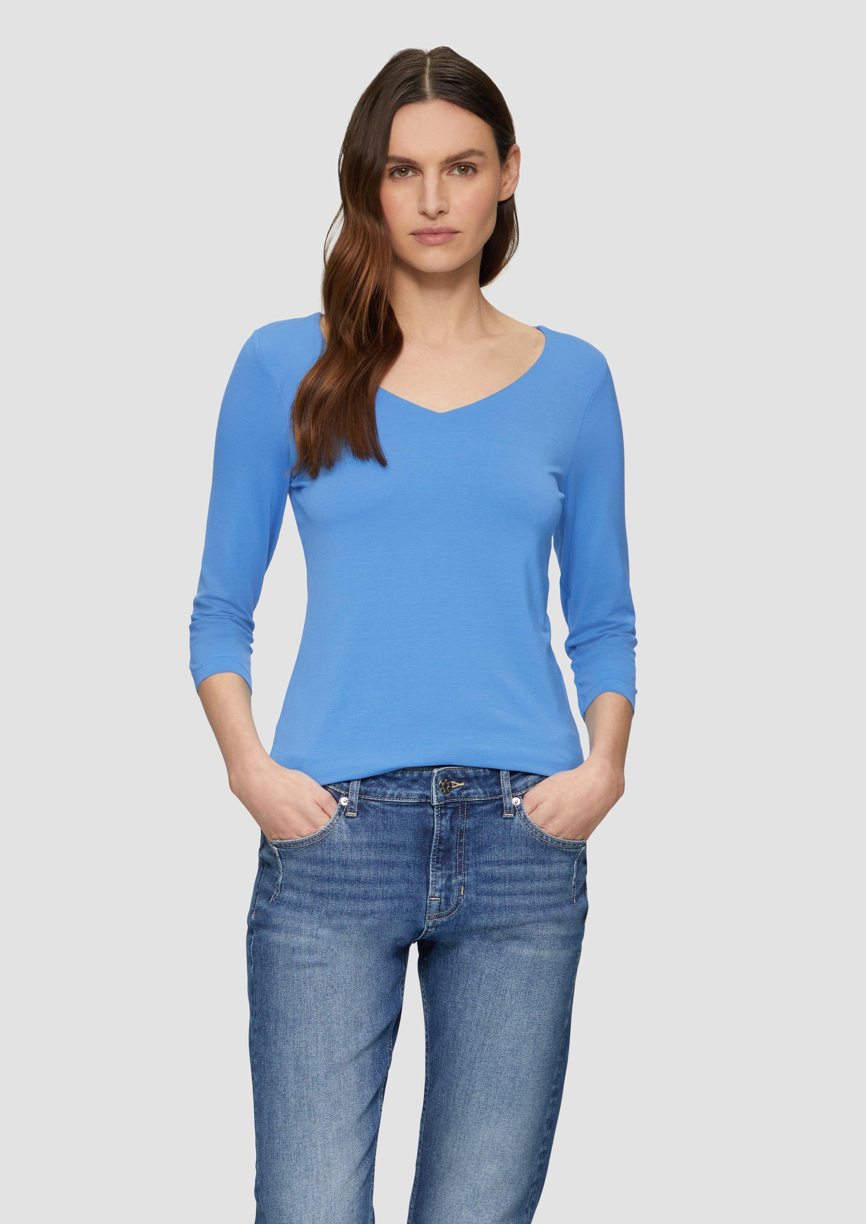 s.Oliver 3/4-Arm-Shirt T-Shirt aus Lyocell im günstig online kaufen