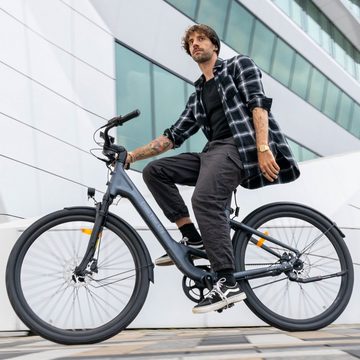 ADO E-Bike Air 28 Elektrofahrrad,Pedelec Riemenantrieb,28 zoll,Momenten-Sensor, 1 Gang, Heckmotor, 345,00 Wh Akku, ebike Damen/Herren,Gepäckträger,Lampe