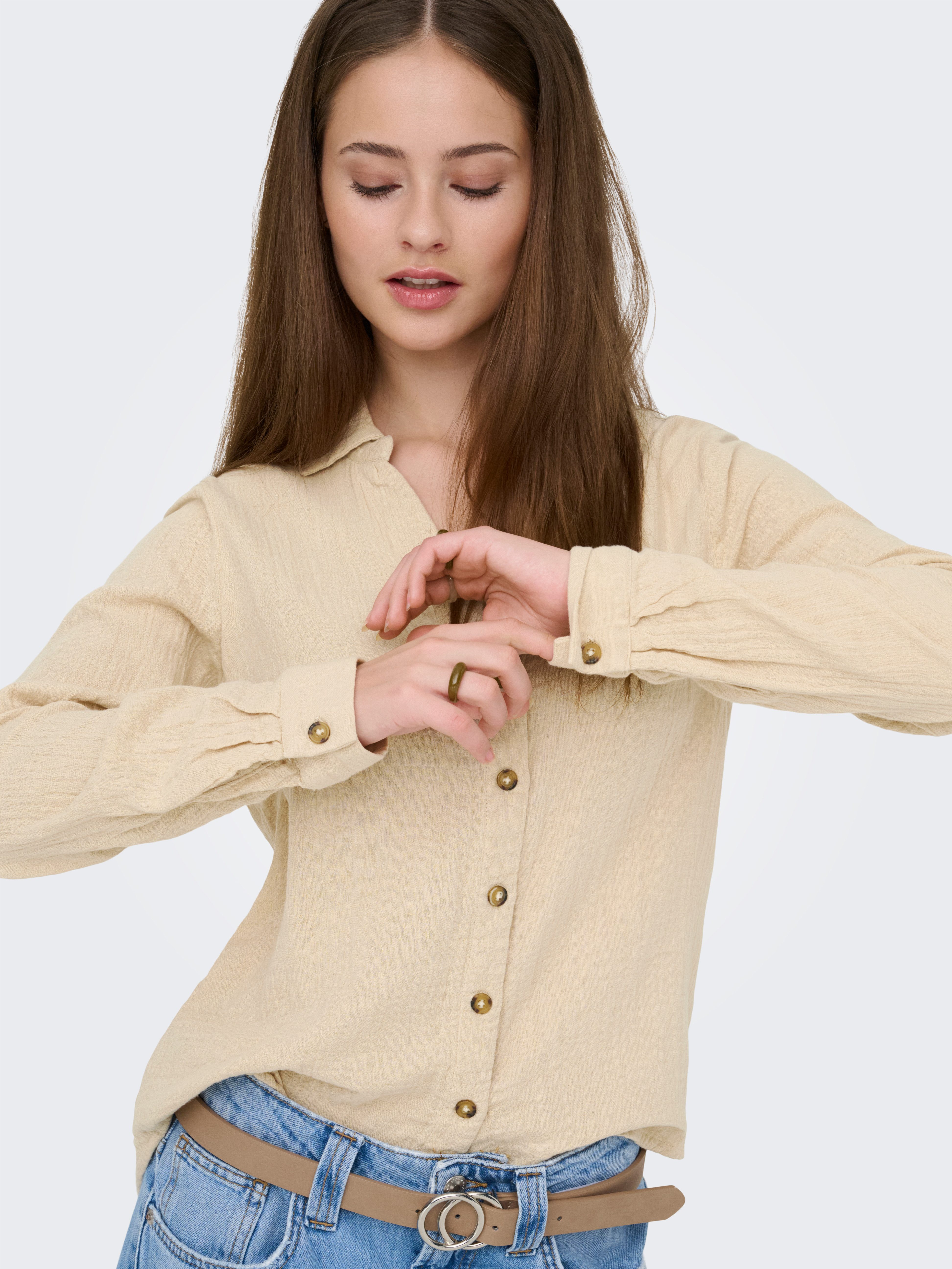 ONLY Langarmbluse ONLTHYRA LIFE L/S REGULAR SHIRT NOOS WVN