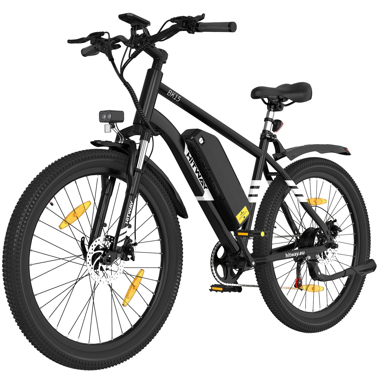 HITWAY E-Bike Mountainbike 27,5 Zoll Elektrofahrrad 36V13Ah Akku max. 60-100km, 7 Gang shimano shimano Schaltwerk, Kettenschaltung, Heckmotor, 468 Wh, (1 tlg), E-Faltrad MTB E Mountainbike für Damen u. Herren