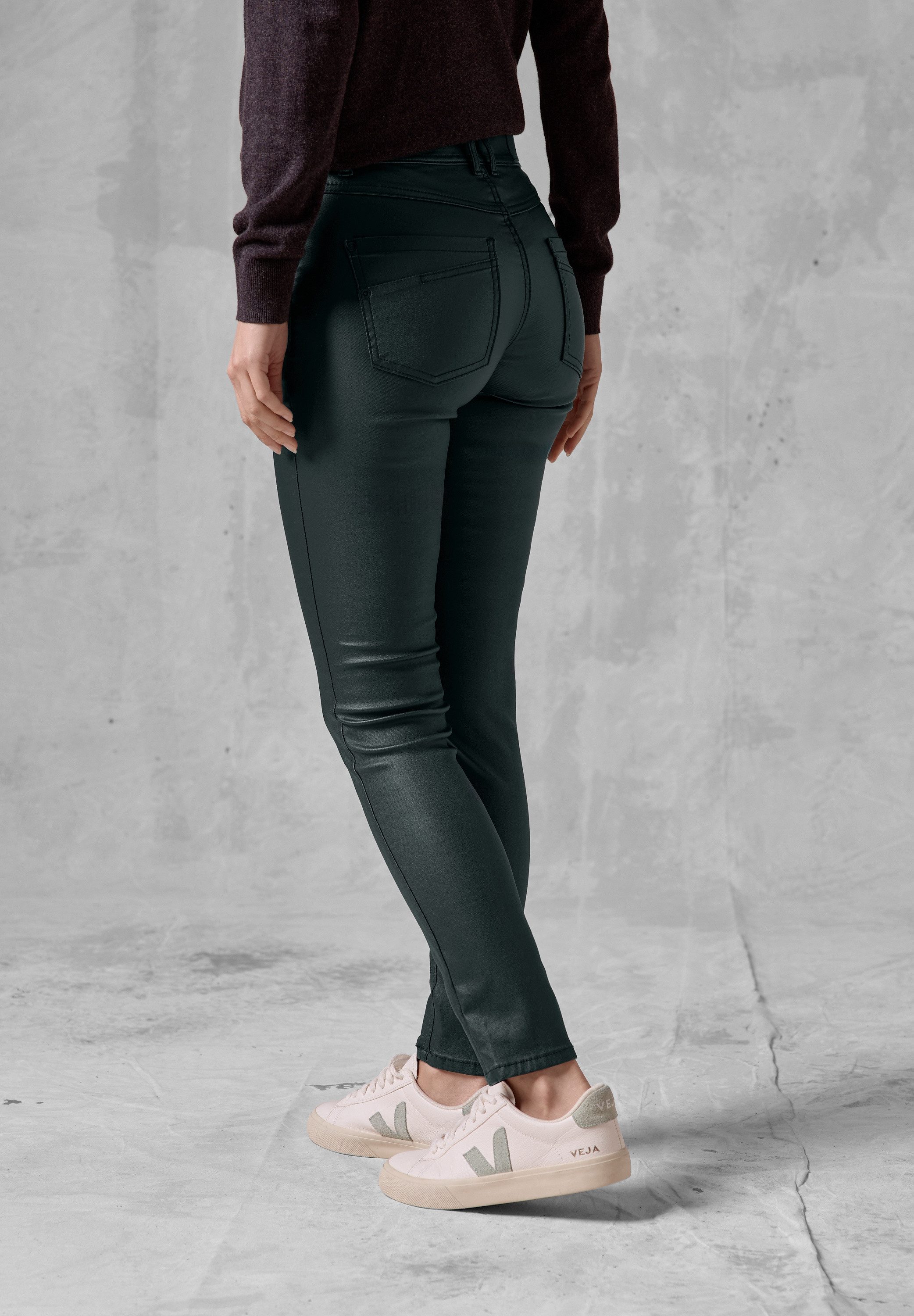 CECIL Lederimitathose Middle Waist günstig online kaufen
