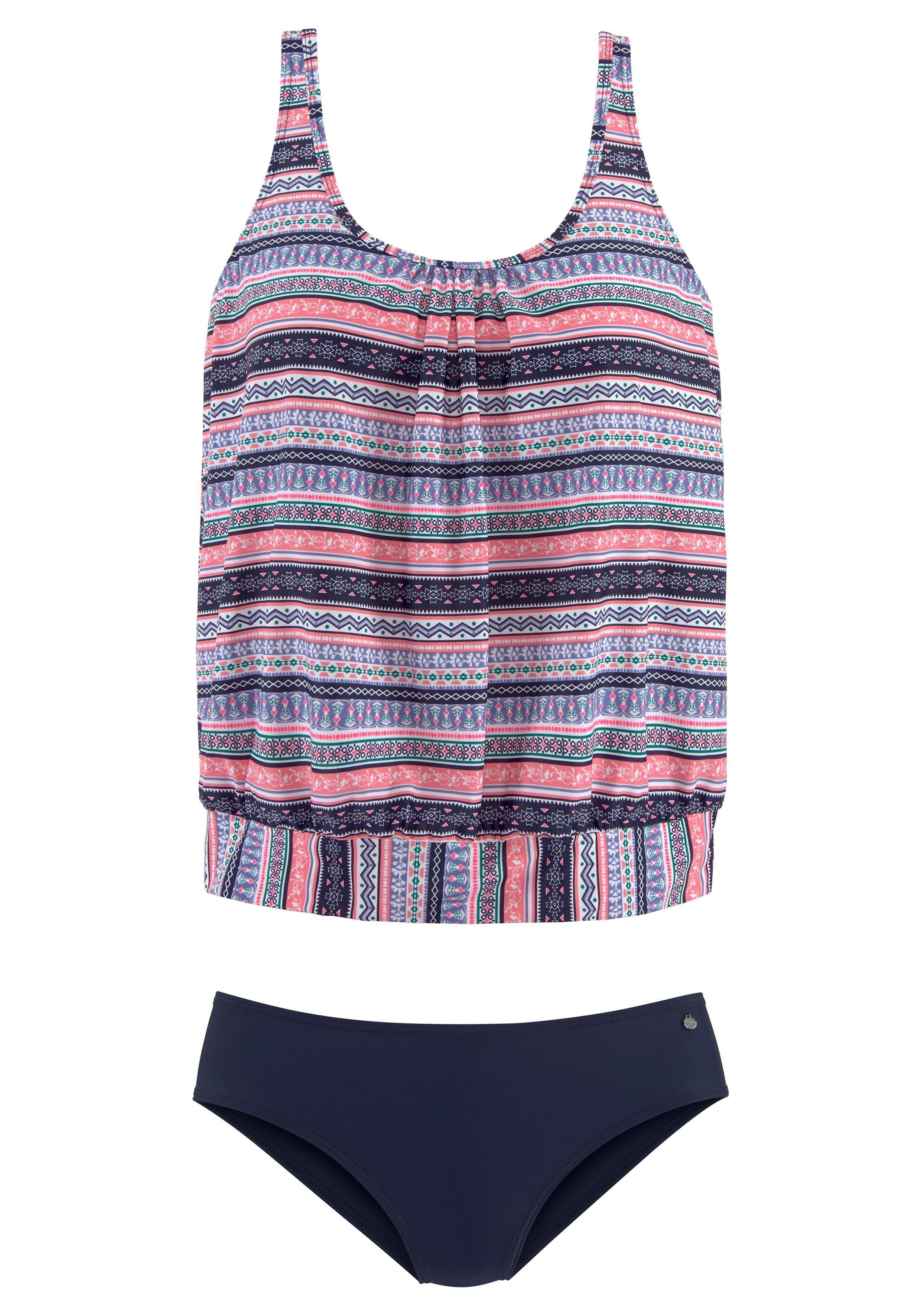 s.Oliver Oversize-Tankini mit schönem Bordürendruck günstig online kaufen