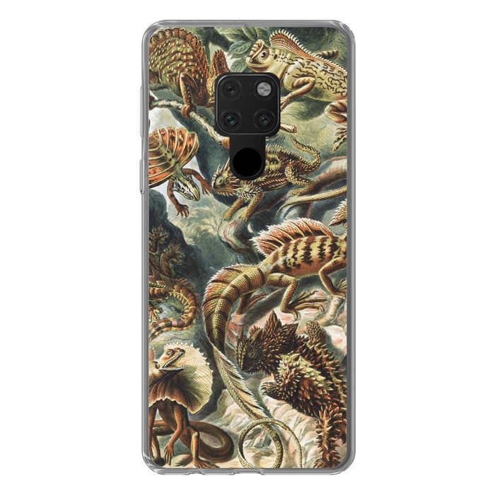 MuchoWow Handyhülle Jahrgang - Kunst - Ernst Haeckel - Salamander - Tiere Phone Case Handyhülle Huawei Mate 20 Silikon Schutzhülle