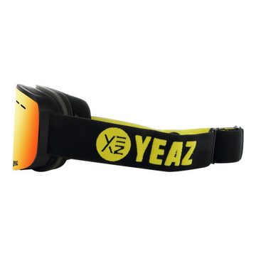 YEAZ Skibrille RISE ski- snowboardbrille schwarz, Premium-Ski- und Snowboardbrille für Erwachsene und Jugendliche