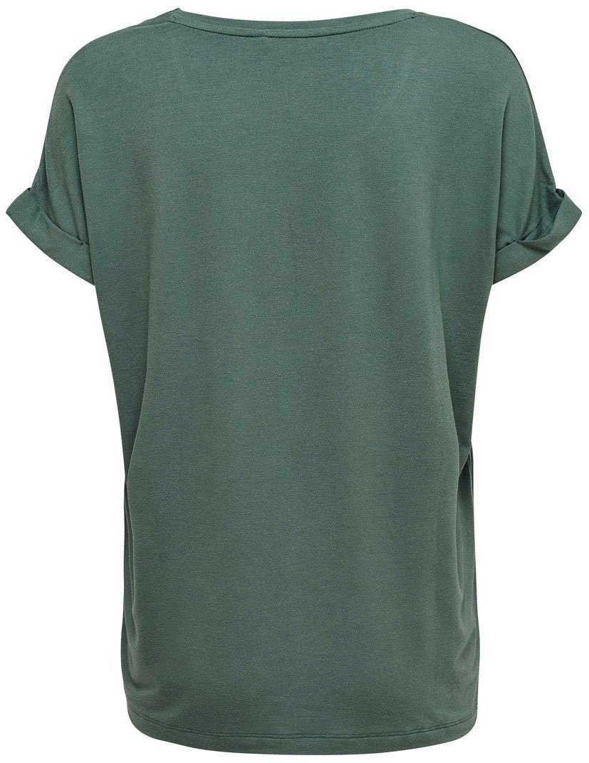 ONLY balsam green ONLMOSTER T-Shirt am Aufschlag Arm mit