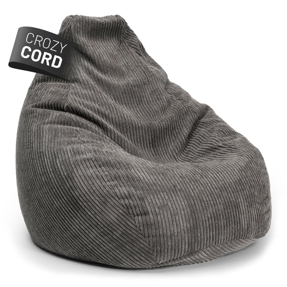 Lumaland Sitzsack GIANT Cord Sitzsack Stabile Lehne ideal fürs Gaming, verdeckter Reißverschluss, trendig & Gemütlichkeit vereint – Bild 2 von 5