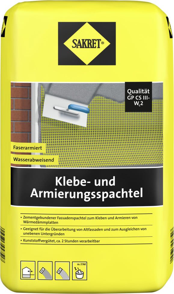 Sakret Spachtelmasse SAKRET Klebe- und Armierungsspachtel 10 kg Sack