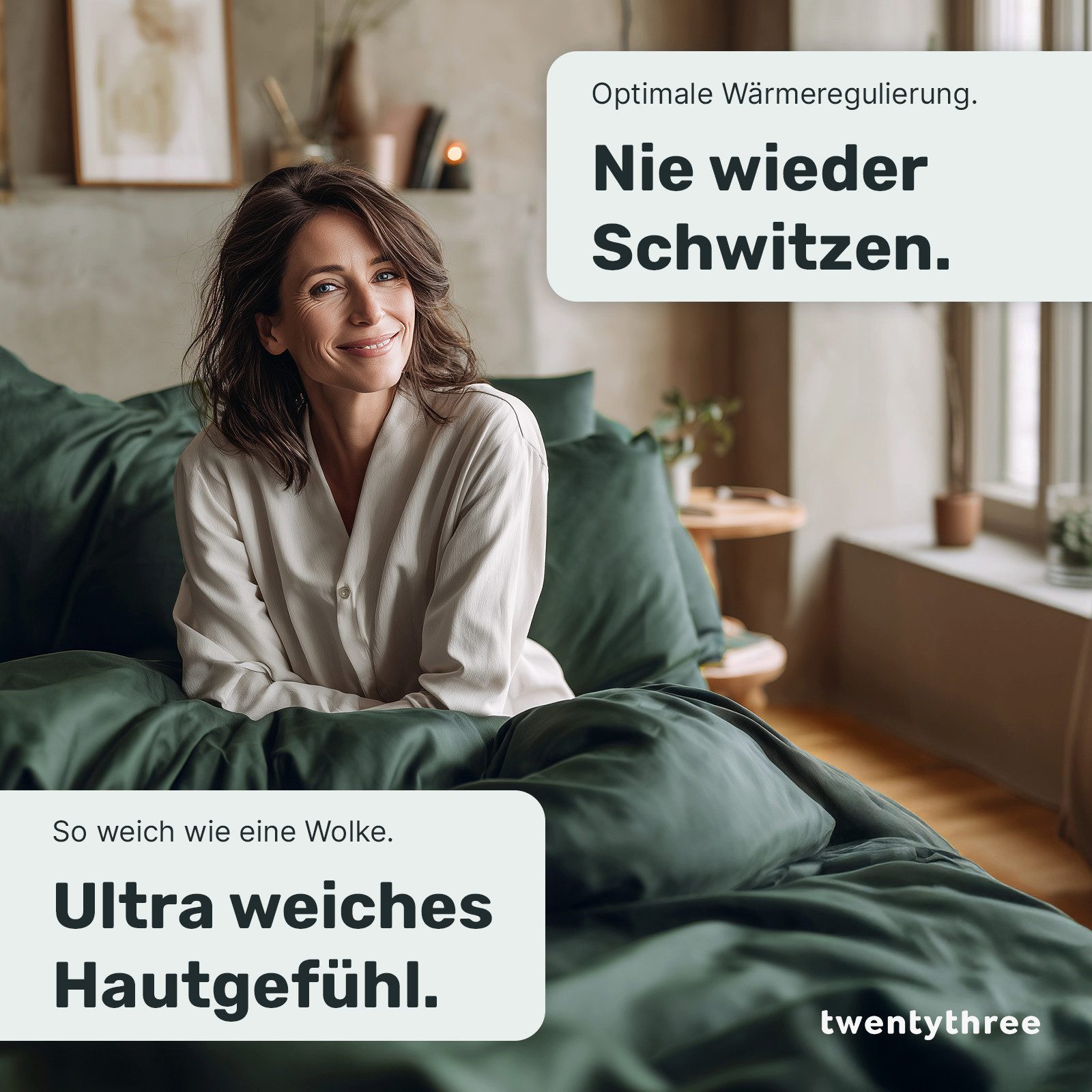 twenty:three® Bettbezug Lyocell Deckenbezug Forest Green, günstig online kaufen