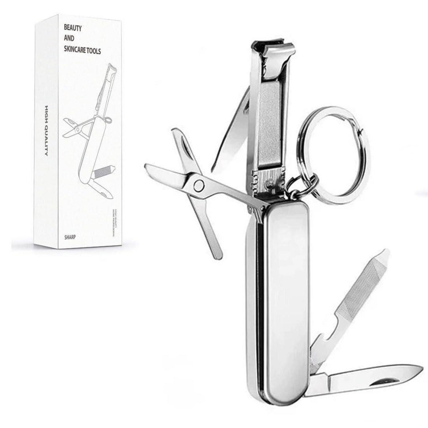 LuxusKollektion Multi-Tool Nagelzwicker Multifunktion Edelstahl faltbar