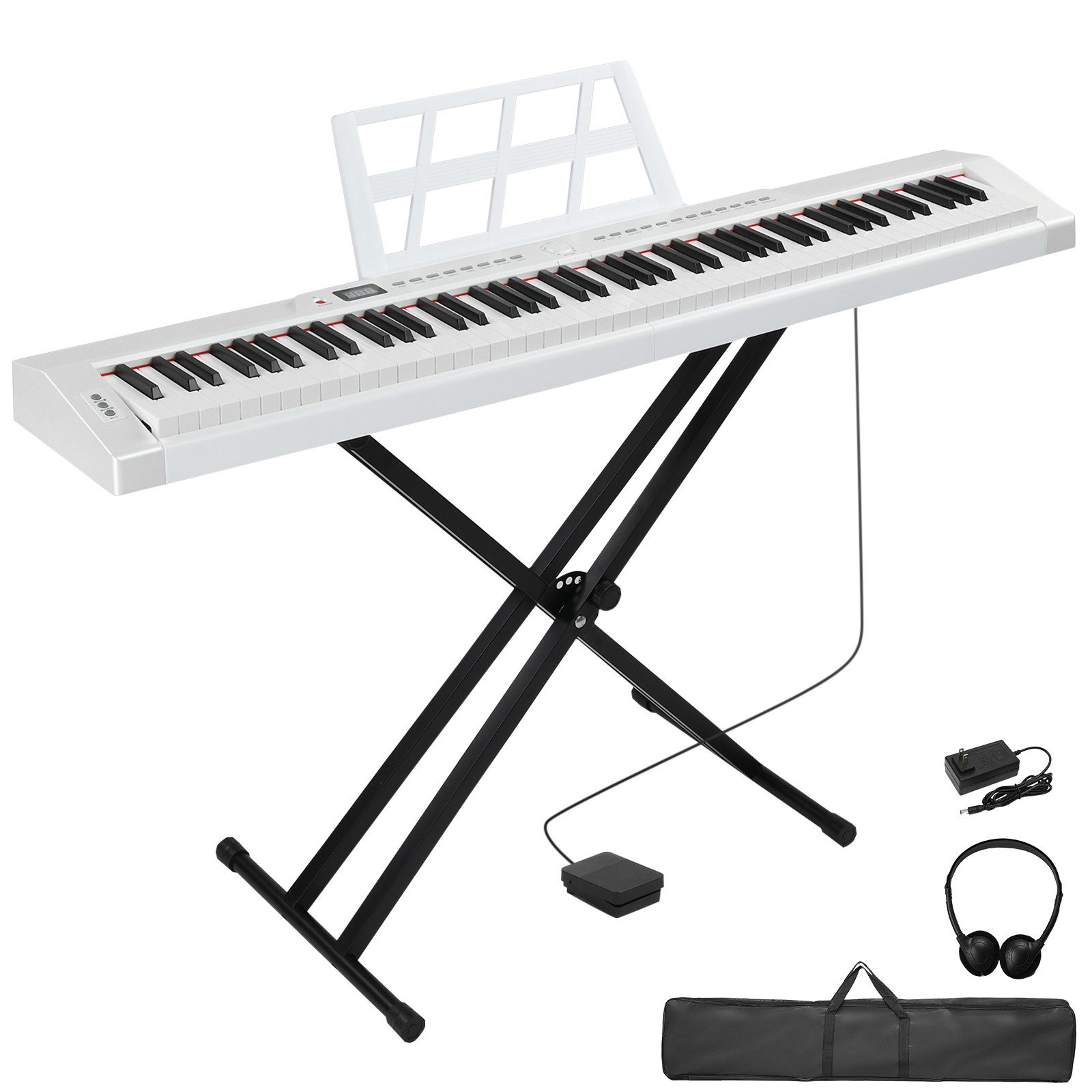 LALAHO Digitalpiano E Piano 88 Tasten, Keyboard für Kinder und Erwachsene, Dual-Bluetooth, mit/ohne Ständer, für Kinder und Erwachsene