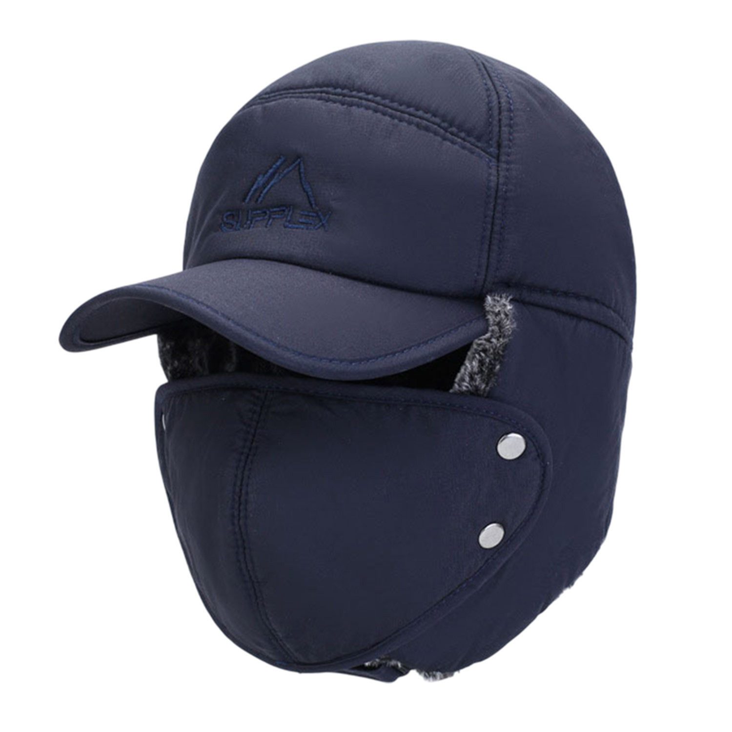 Refttenw Fleecemütze Herren Schirmmütze Innenfutter Wintermütze mit Ohrenwä günstig online kaufen