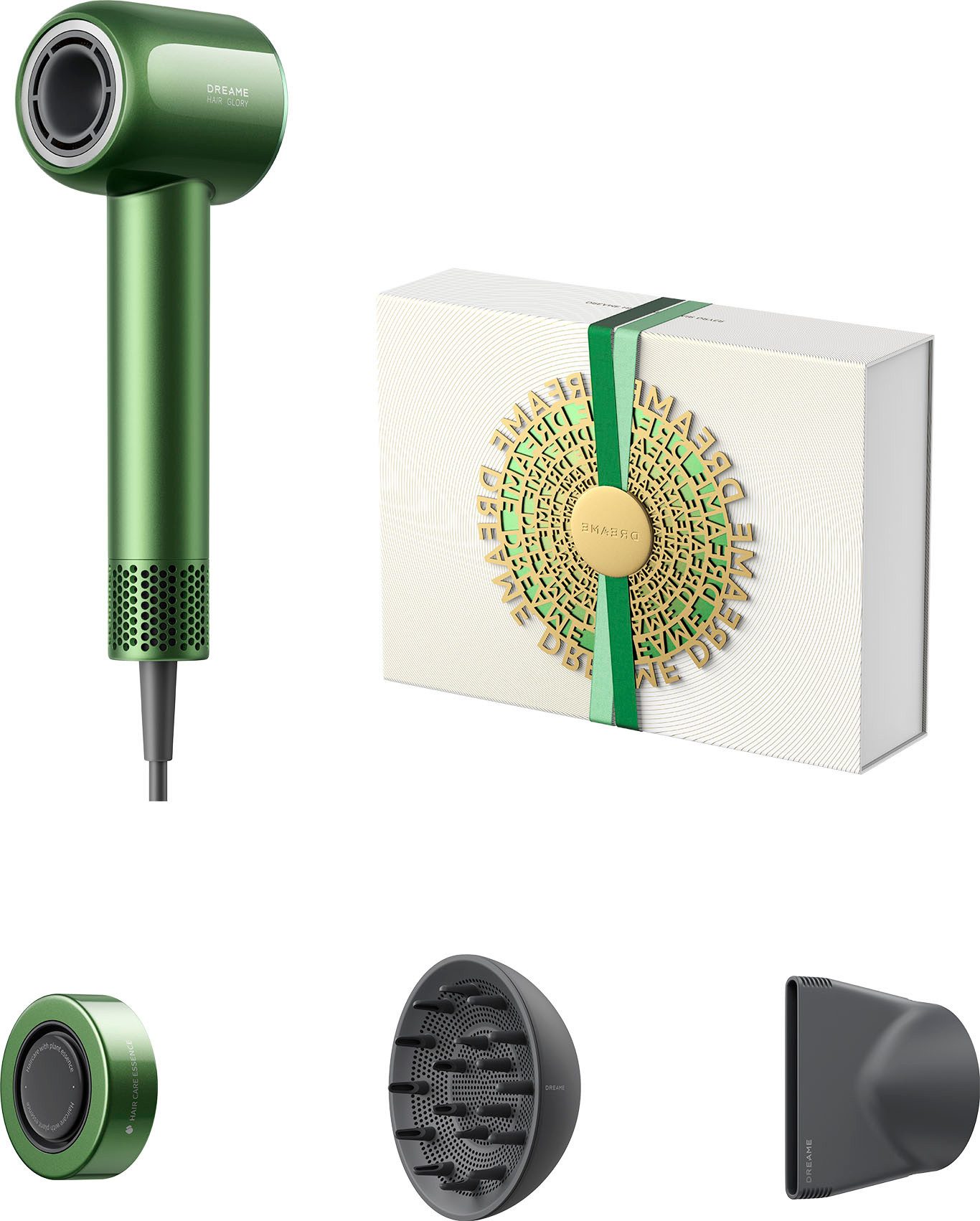 Dreame Haartrockner Glory Master High-Speed Hair Dryer, 1600 W, drei Düsen, vier Temperaturstufen, geringes Gewicht