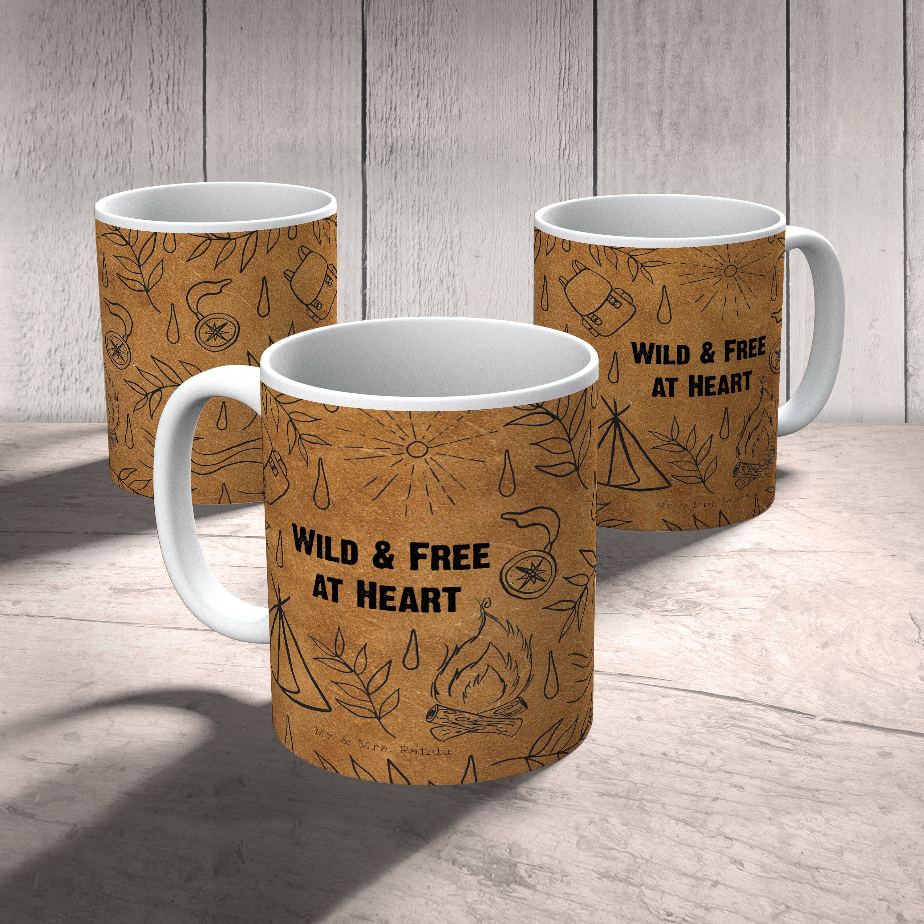 Tasse, Kaffeetasse, Tasse, Mrs. Panda & Keramik Free Leather Geschenk, & Wild Geschenk - Tasse Mr. p,