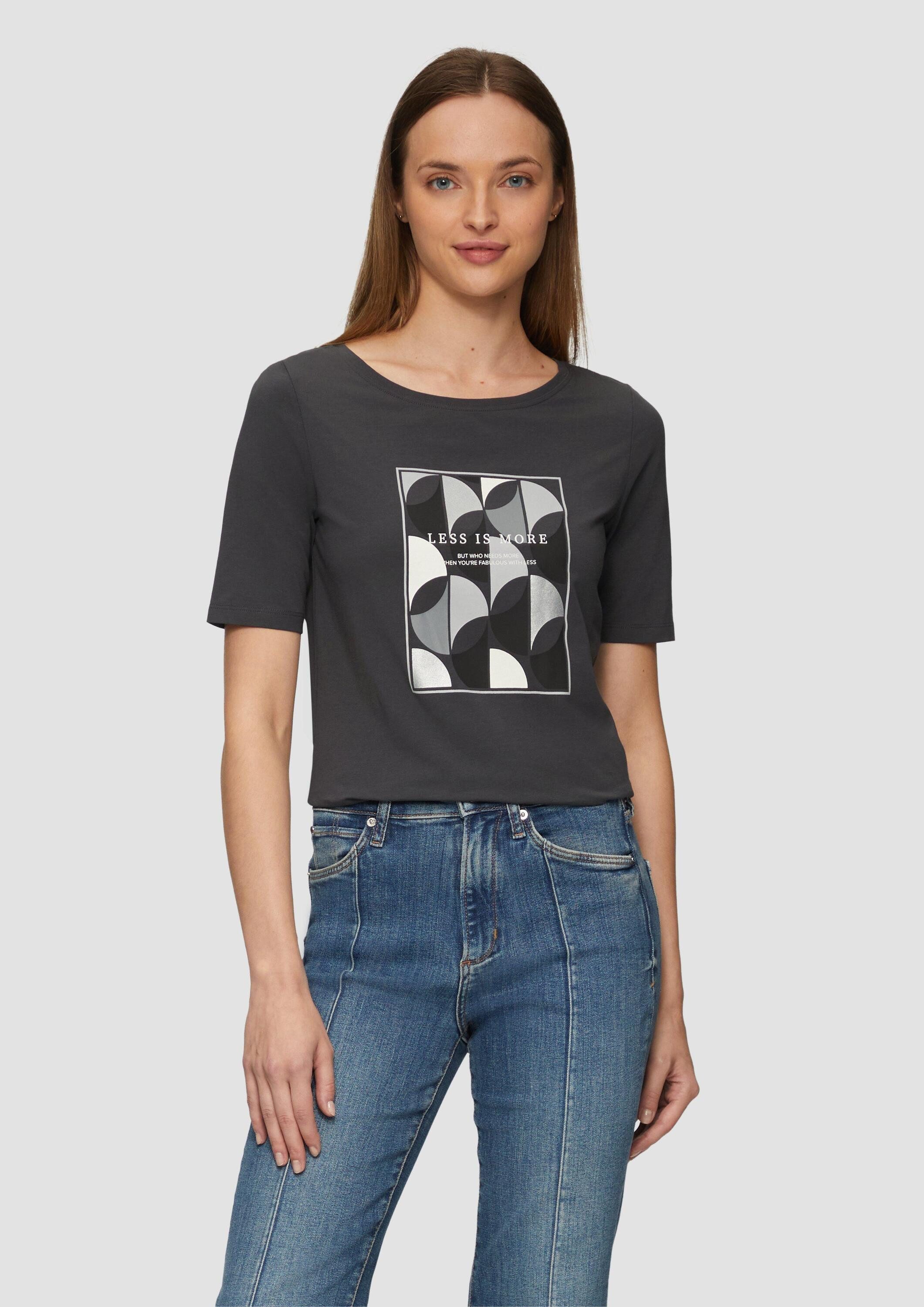 s.Oliver Kurzarmshirt T-Shirt T-Shirt mit Frontprint günstig online kaufen
